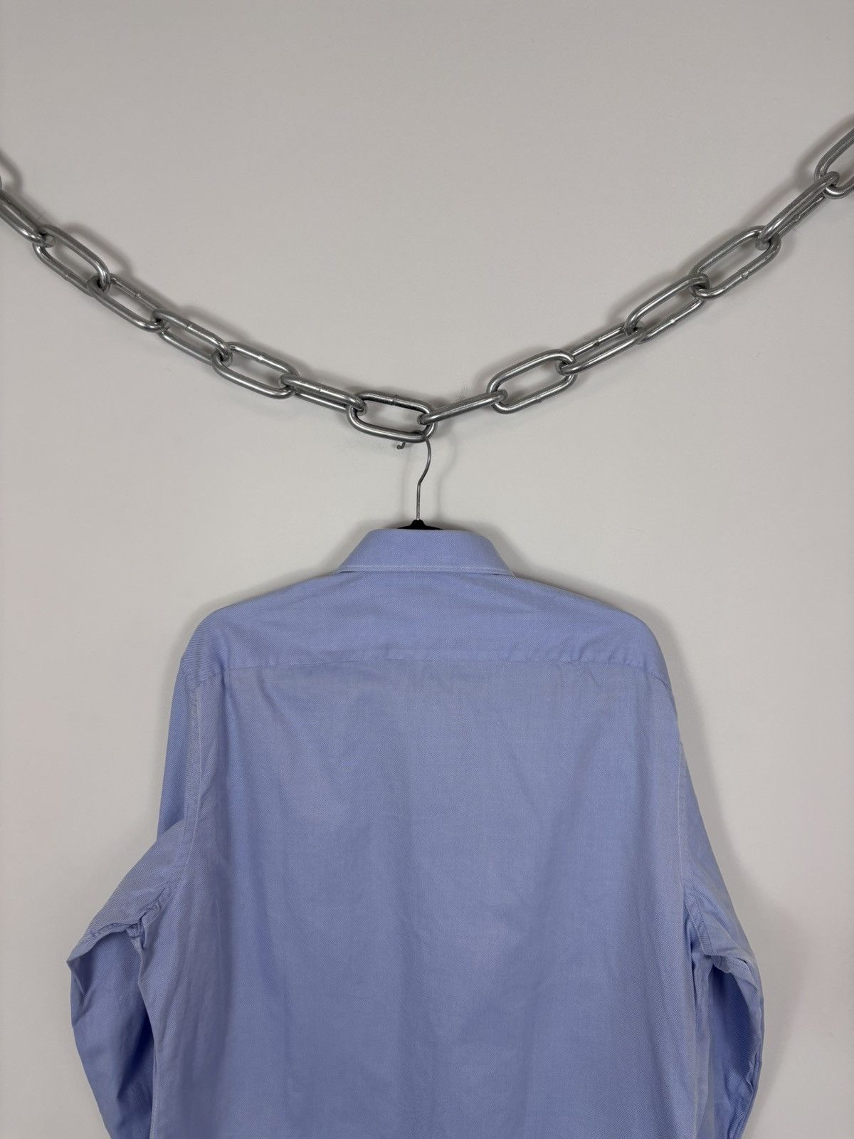 Ermenegildo Zegna Ermenegildo Zegna Trofeo Su Misura Men’s Blue Dress Shirt Size US XL / EU 56 / 4 - 17 Thumbnail