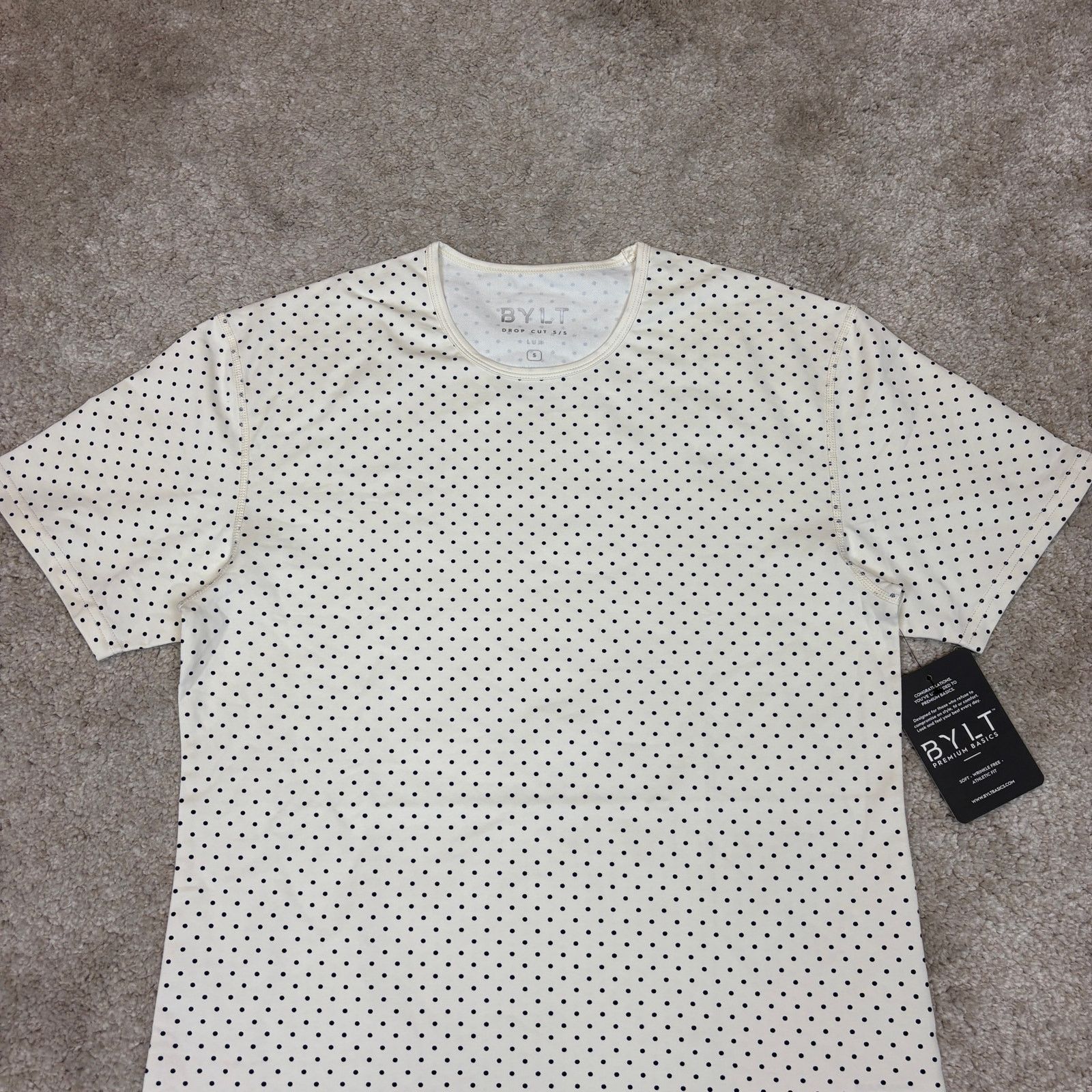 Other NWT Bylt Drop Cut Lux Polka Dot Short Sleeve Shirt Men's S Size US S / EU 44-46 / 1 - 2 Thumbnail