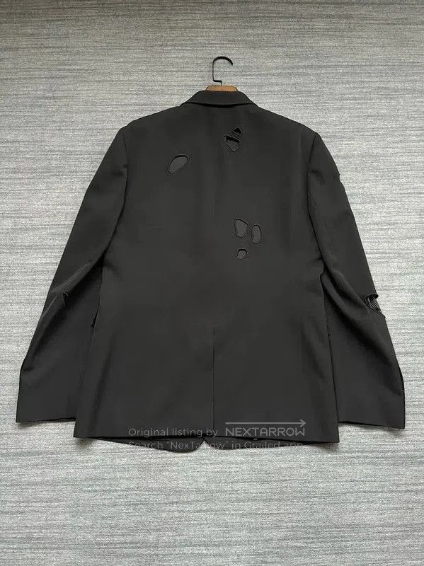 Dior Dior Black Wool Jacket with Distressed Details . Size US L / EU 52-54 / 3 - 2 Thumbnail