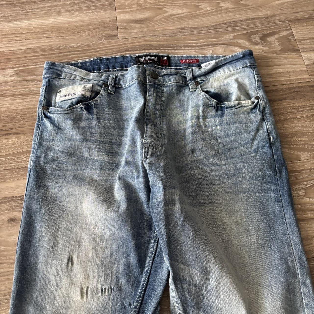 Ecko Unltd. Crazy Vintage Y2K/2000s Grunge Faded Wash Ecko Skater Denim Jeans! 38x30 Size US 38 / EU 54 - 5 Thumbnail