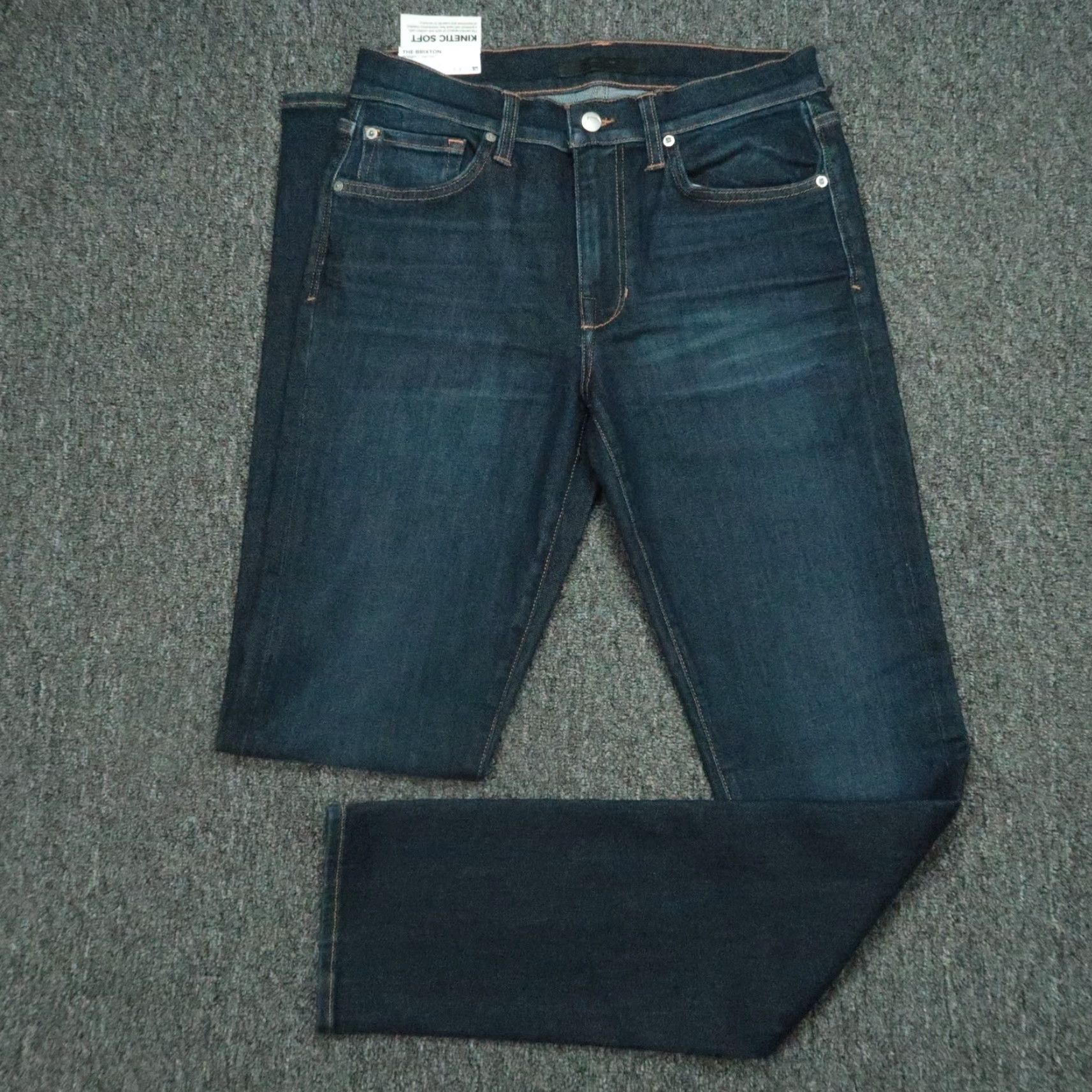 Vintage VINTAGE? No — Joe's Jeans Men 29x34 Blue The Brixton Straight Narrow Kinetic Soft Denim NWT Jeans Size US 29 - 2 Thumbnail