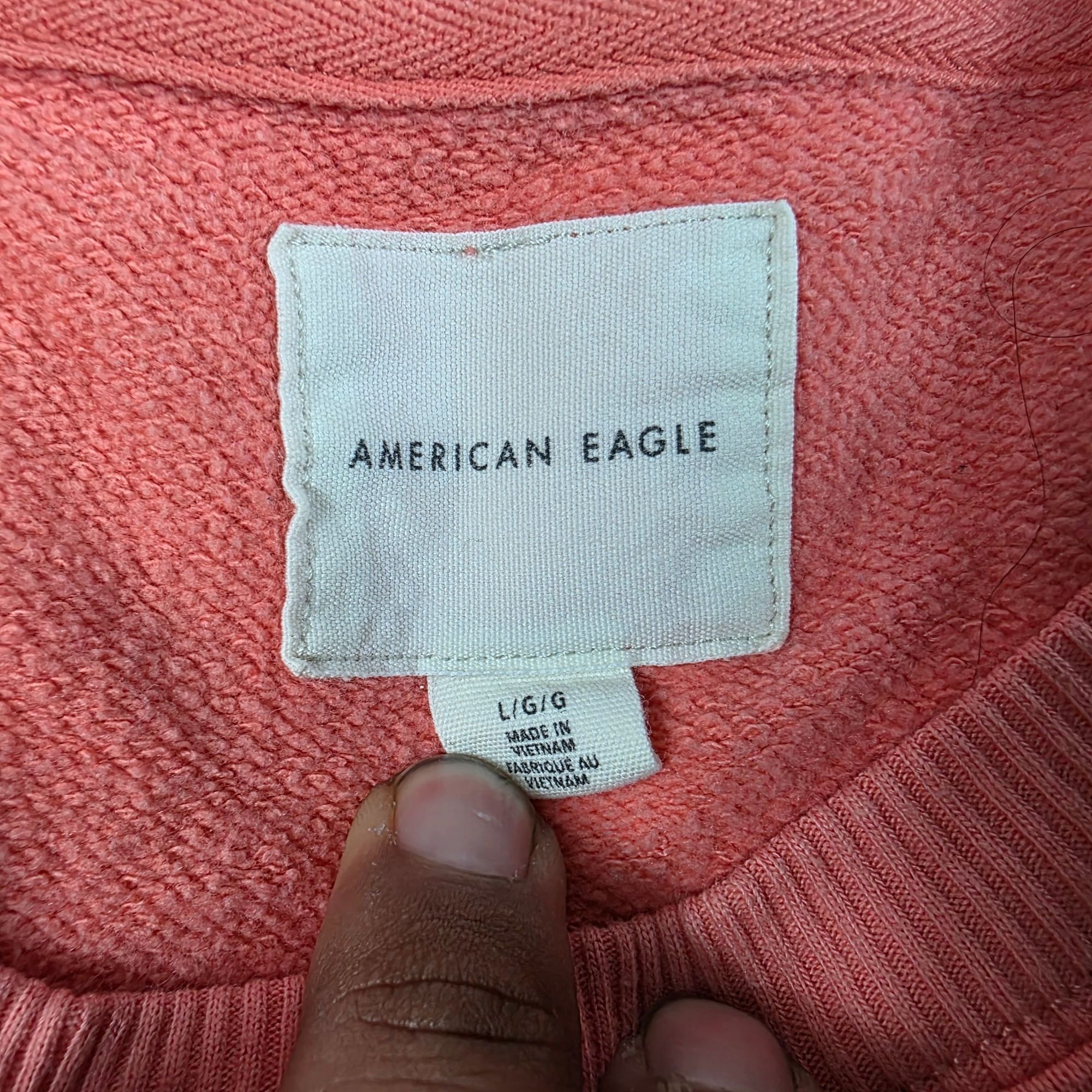 American Eagle Outfitters American Eagle A Eagle Womens Large Pink Logo Sweatshirt Cre Size L / US 10 / IT 46 - 3 Thumbnail