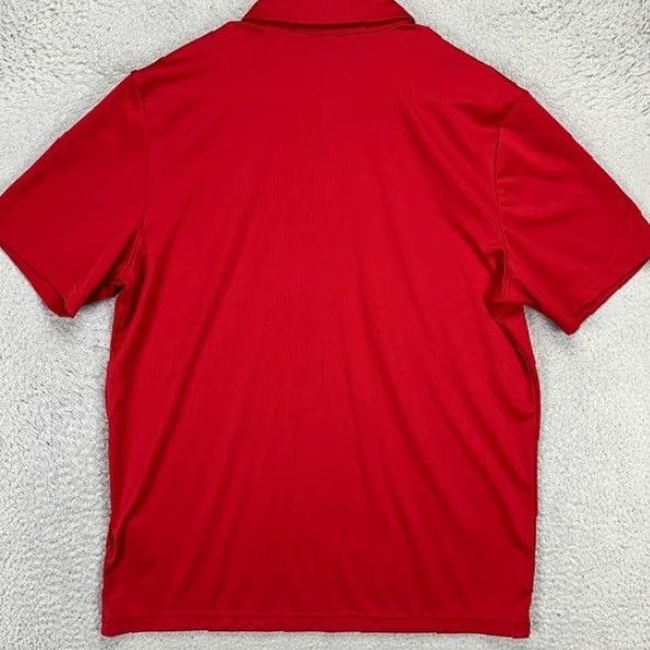 Adidas adidas Rutgers Scarlet Knights Mens Polo Shirt Large Red Short Sleeve Rugby Logo Football Golf Shirt Mens Large Red Adidas Size US L / EU 52-54 / 3 - 3 Thumbnail