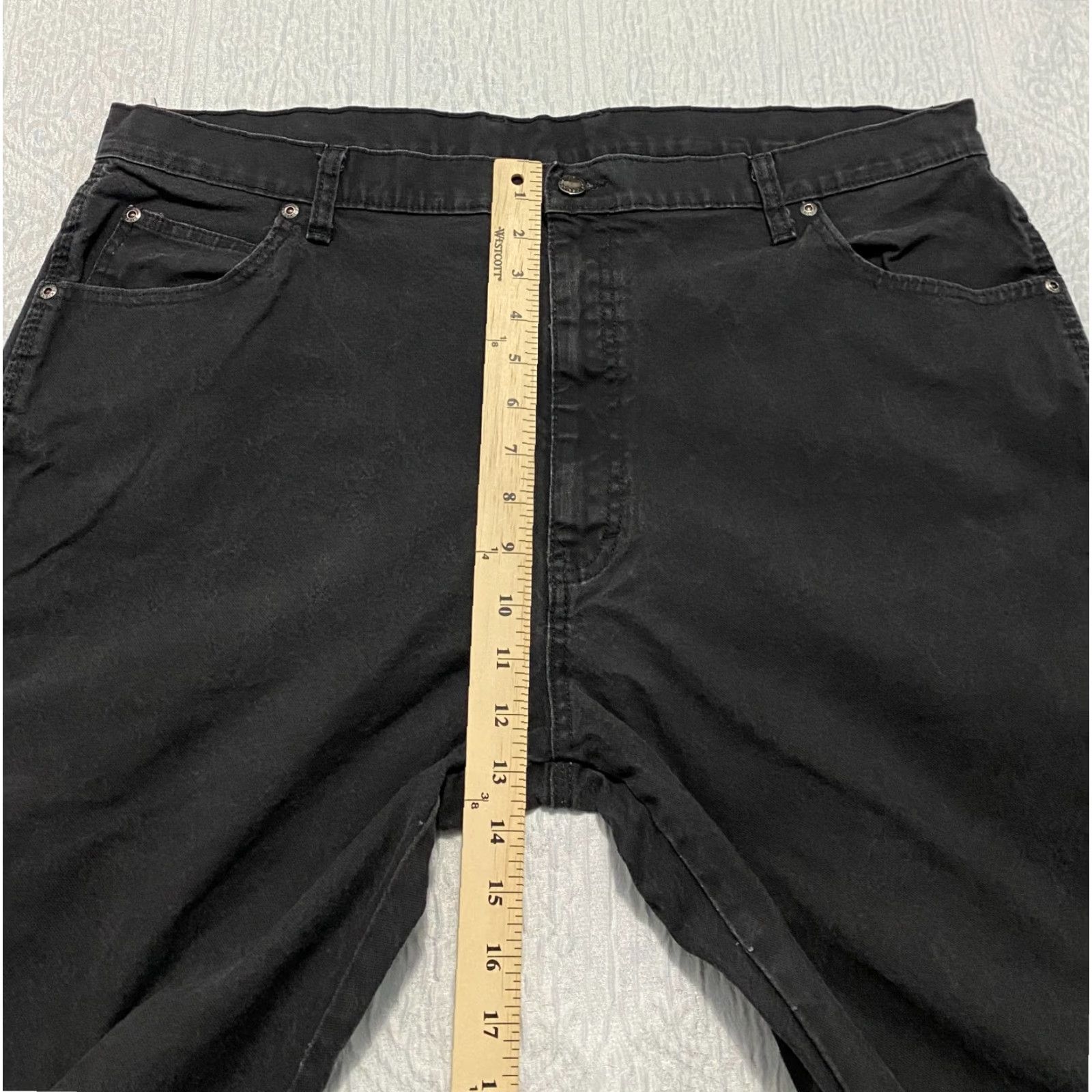 Dickies Genuine Dickies Jeans Dickies Men's 40×32 Black Canvas Cotton Spandex Classic Straight Carpenter Work Jeans 40in Inseam Relaxed Regular Size US 40 / EU 56 - 6 Thumbnail