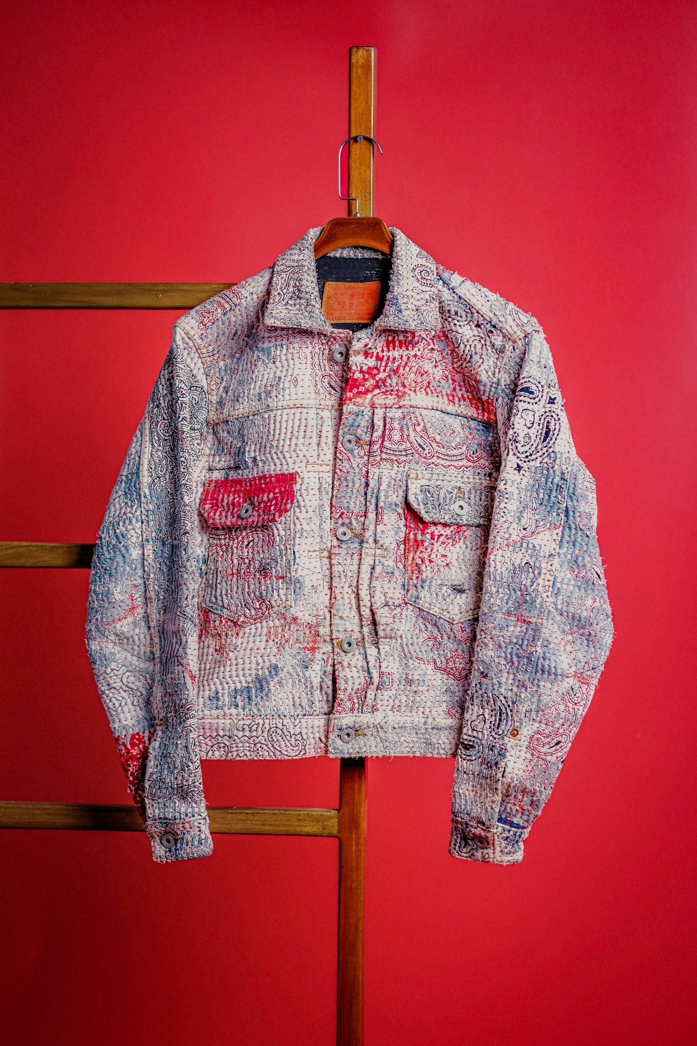 Pre-owned Levi's 71507 Selvedge X Sashiko Boro Rugged Company Jacket