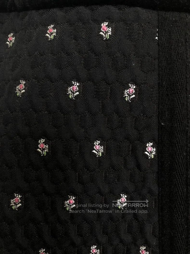 Comme des Garcons Comme Des Garcons size M Black Velvet Patchwork Flower Hon Size 23" - 9 Thumbnail