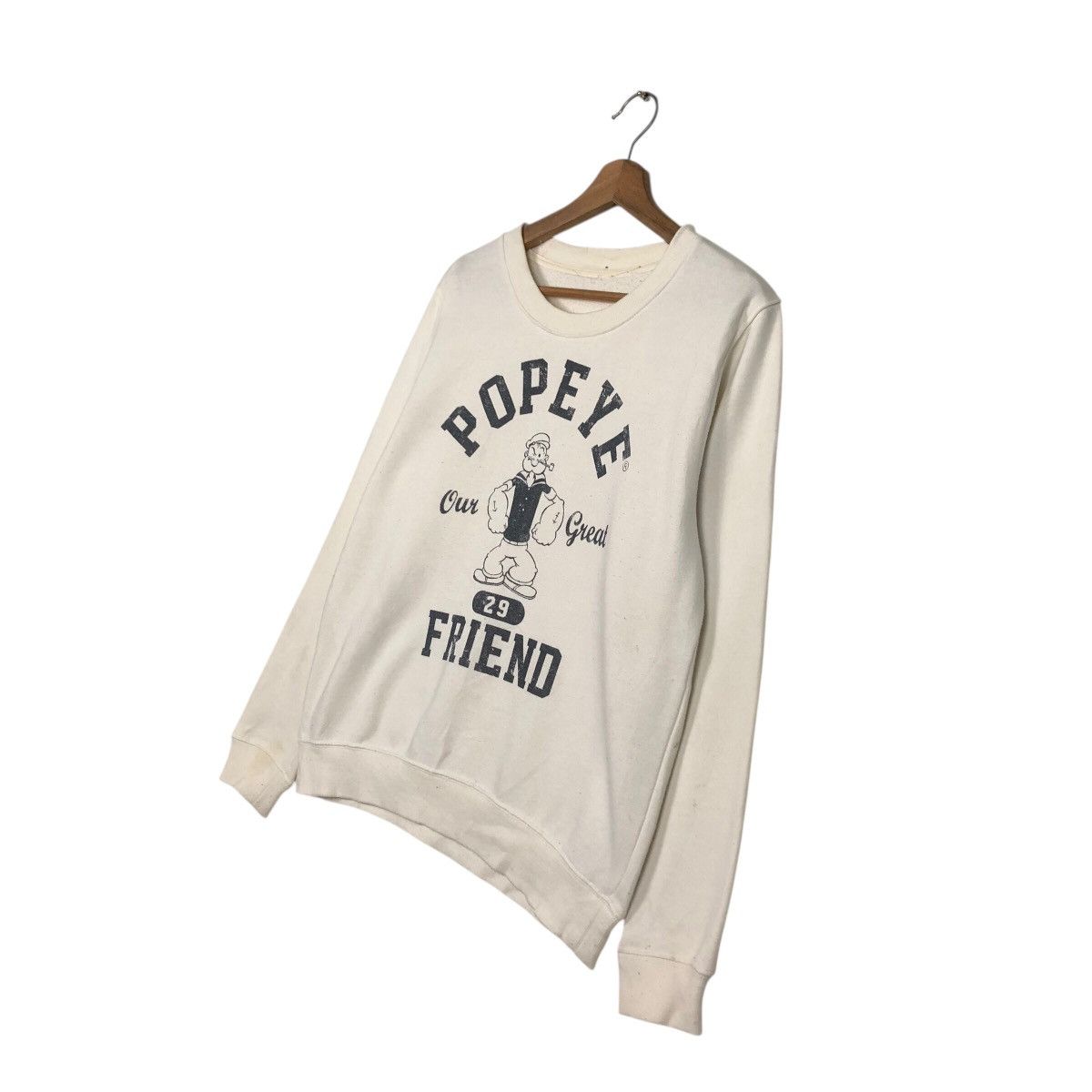 📌Vintage Sweatshirt Popeye Big Logo Cartoon Deisgn