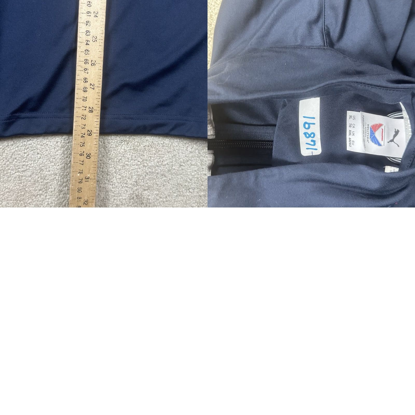 Puma PUMA Volition America Pullover Men XL Blue 1/4 Zip Golf Shirt Size US XL / EU 56 / 4 - 8 Thumbnail