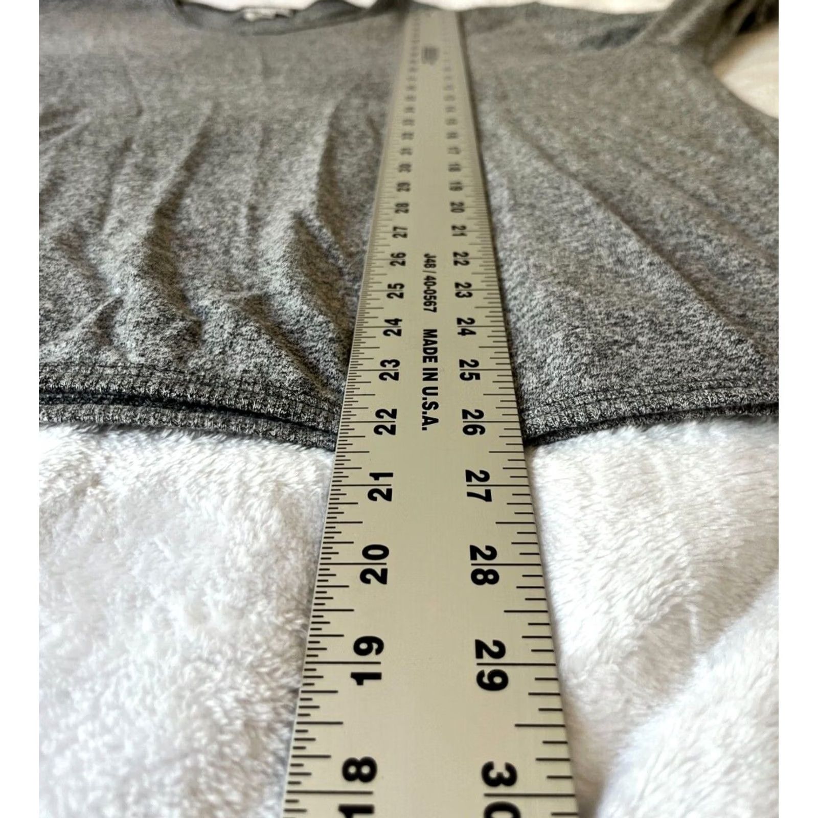 Marcs Hot Cotton by Marc Ware Womens Long Sleeve V-Neck Top XL Knit Heather Gray Shirt Womens XL Gray Heather Knit T-Shirt Casual Size XL / US 12-14 / IT 48-50 - 8 Thumbnail