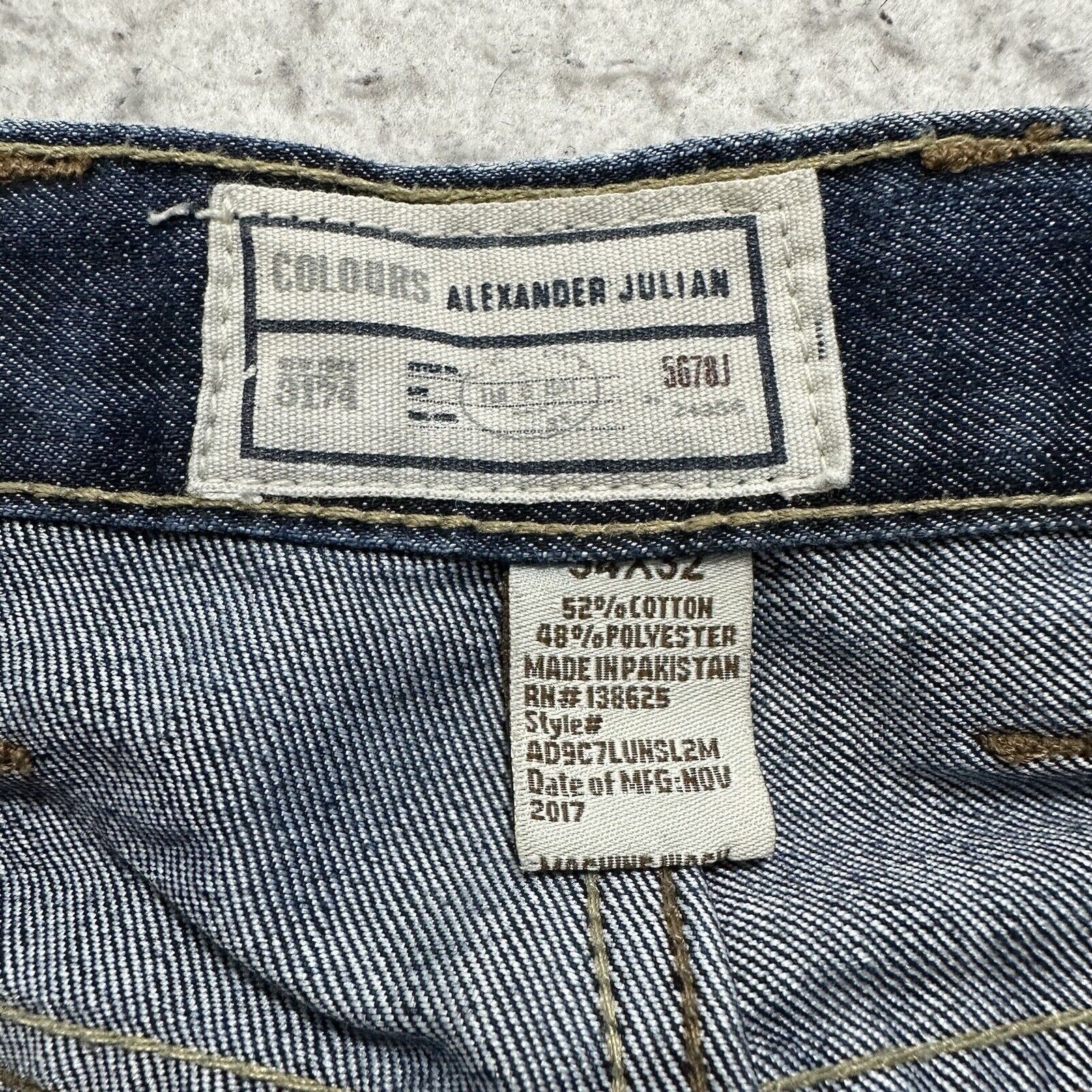 Alexander Julian Alexander Julian Colours 34x30 Straight Leg Denim Blue Jeans Size US 34 / EU 50 - 5 Thumbnail