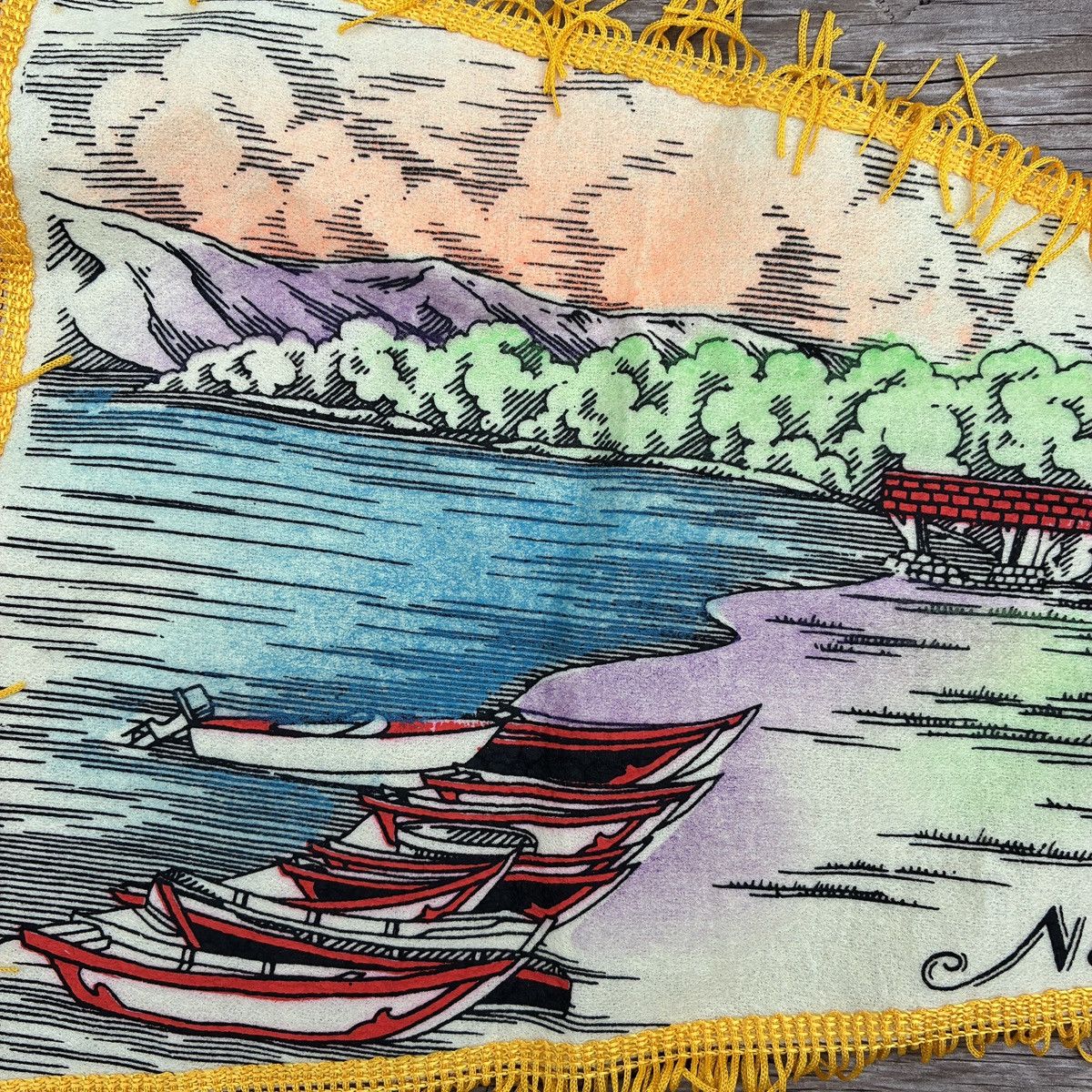 Japanese Brand Vintage Sunayu Akan National Park Japan Felt Pennant Size ONE SIZE - 5 Thumbnail