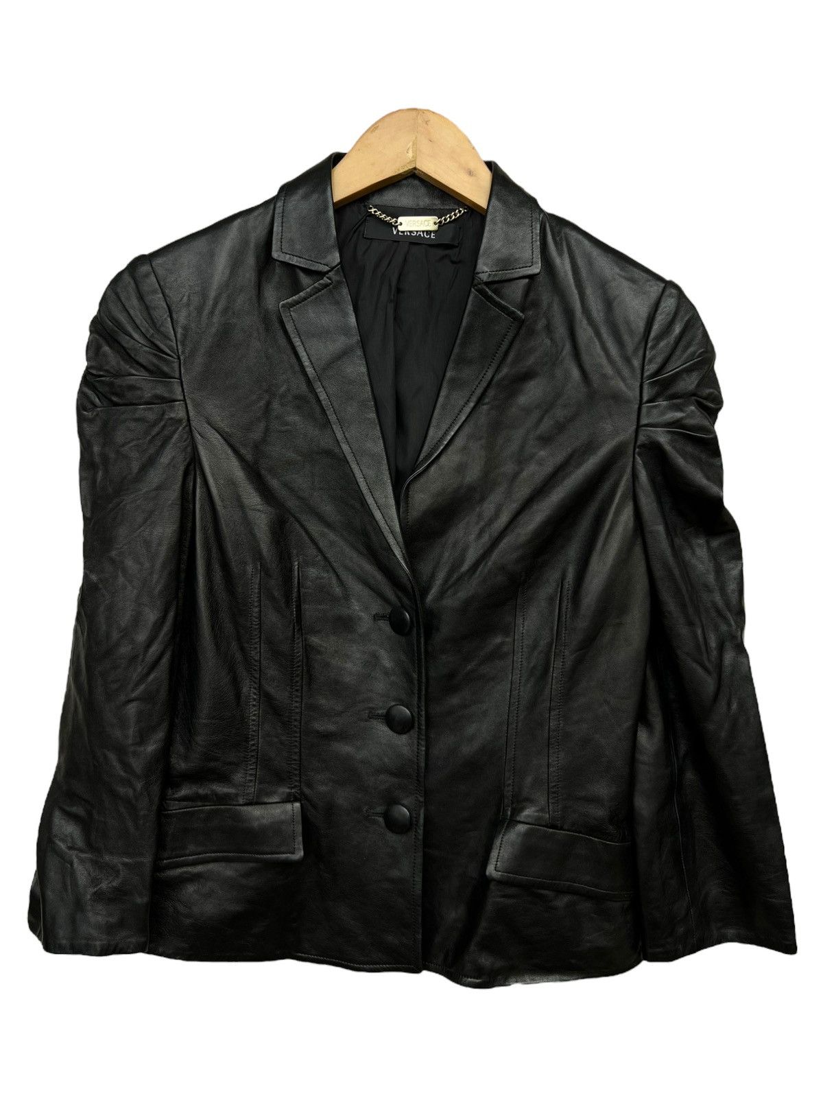 Versace × Versace Jeans Couture Versace Leather Jacket Size S / US 4 / IT 40 - 1 Thumbnail