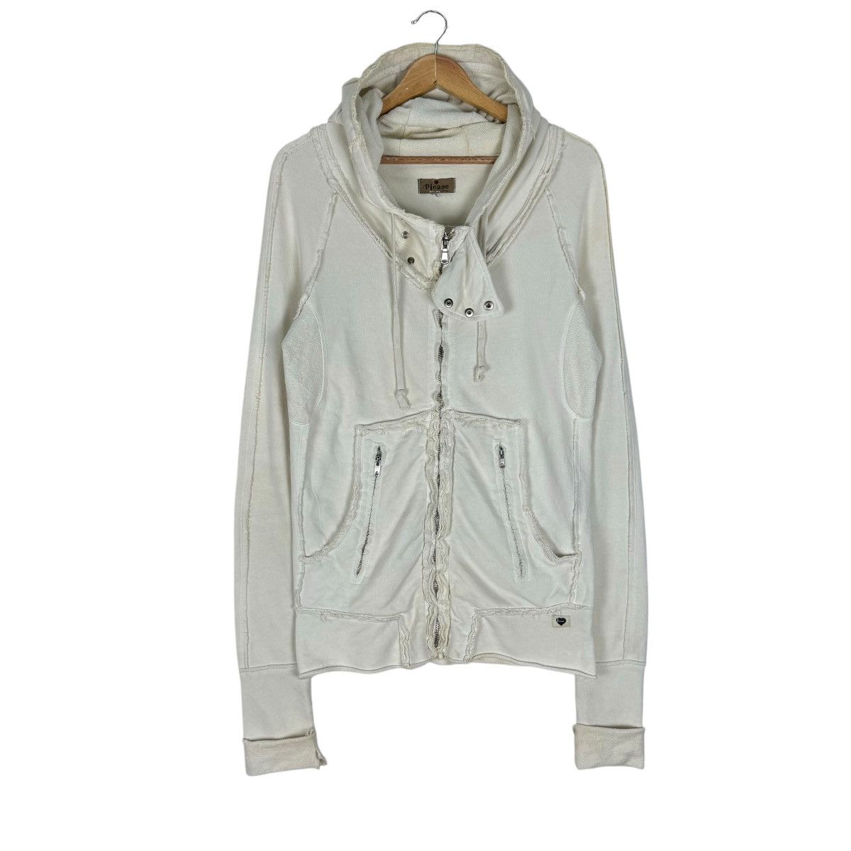If Six Was Nine ☀️PLEASE HOODIE DISTRESSED BONO SWEATER JACKET Size US S / EU 44-46 / 1 - 2 Thumbnail