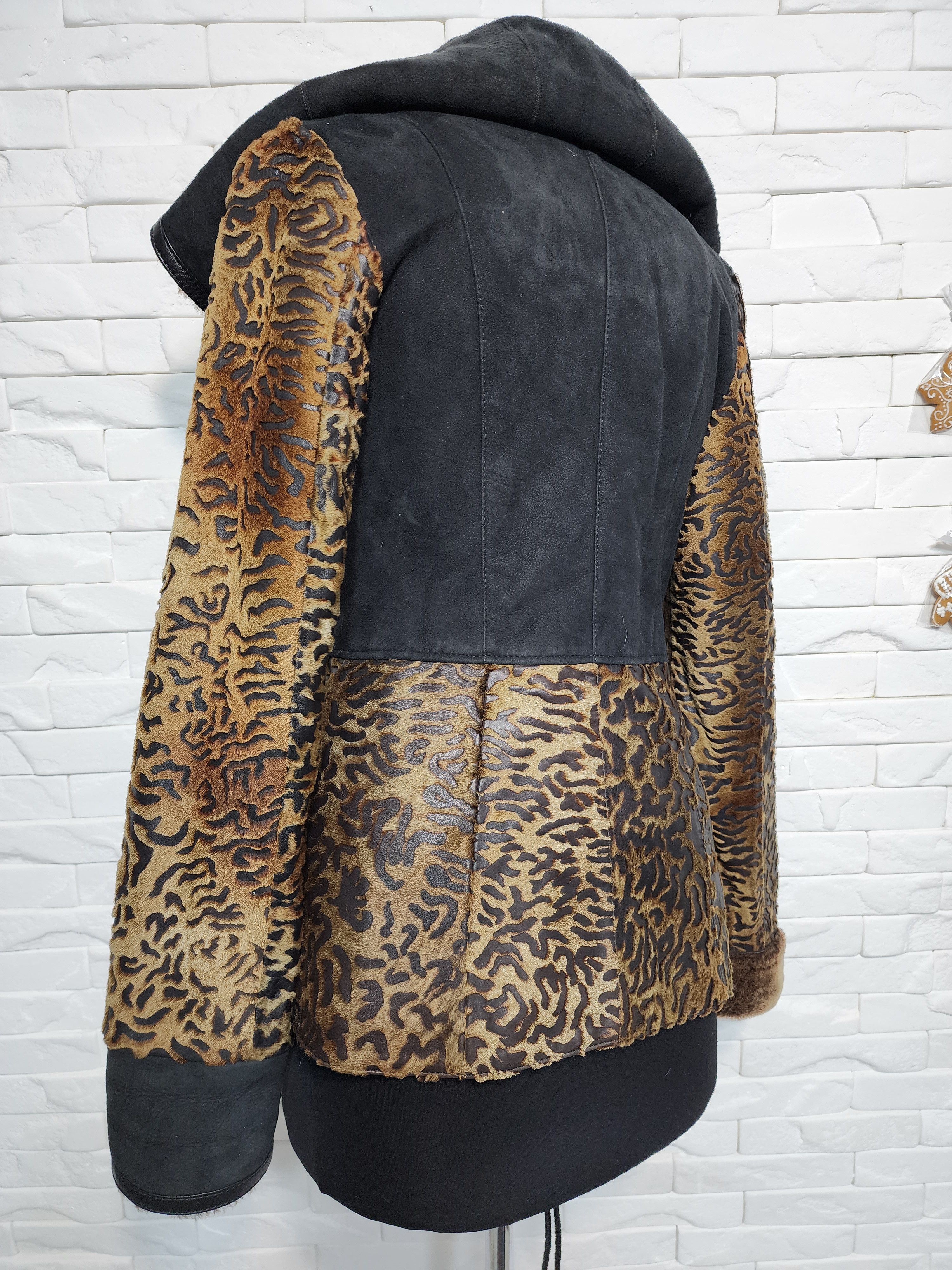 Furla Brown Sheepskin Coat: Women's Fur Hood Winter Coat Size M / US 6-8 / IT 42-44 - 6 Thumbnail