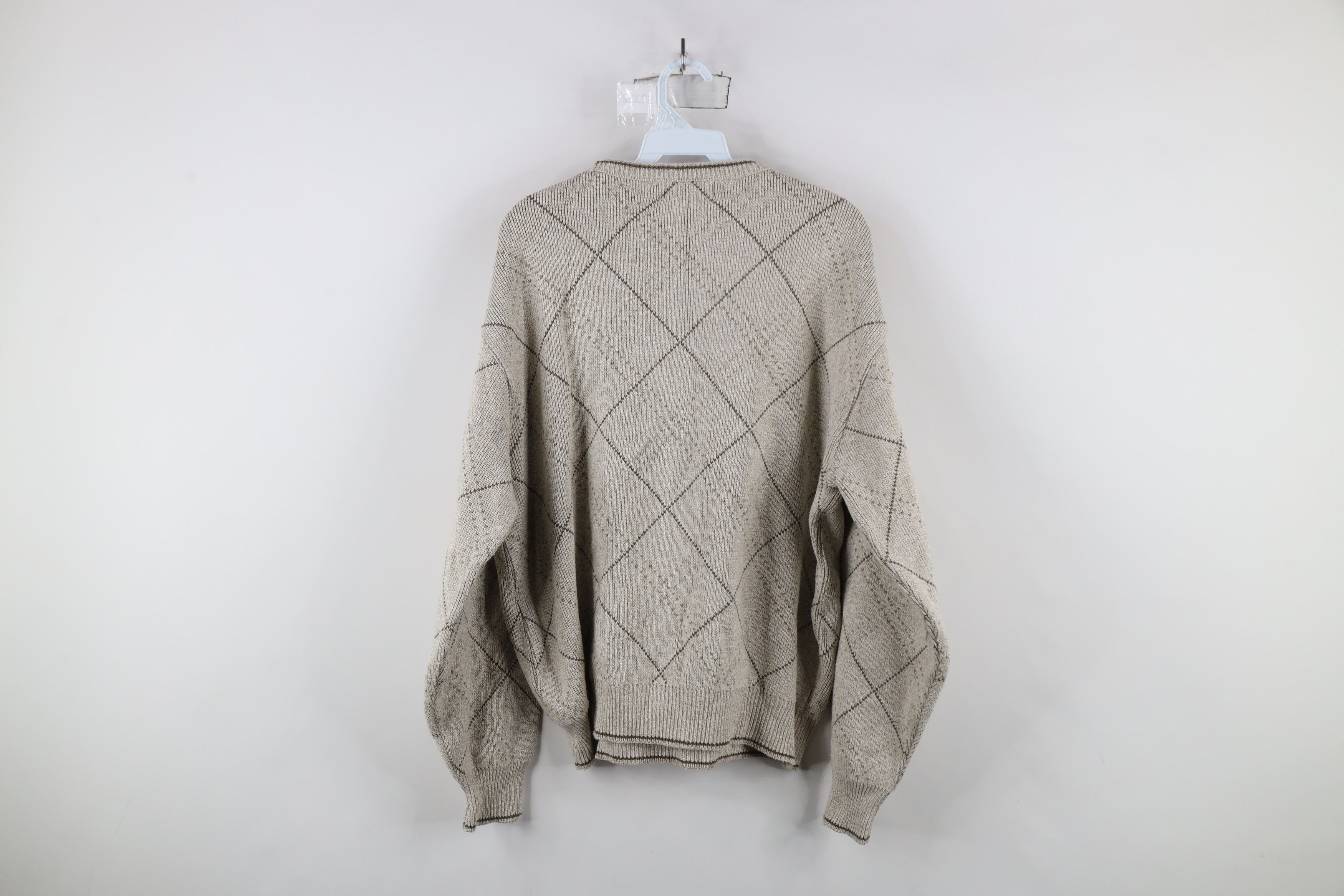 Vintage Vintage 90s Streetwear Checkered Knit Crewneck Sweater USA Size US M / EU 48-50 / 2 - 6 Thumbnail