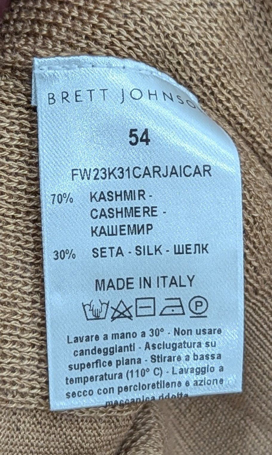 Other Brett Johnson Cashmere/Silk Crewneck Sweater Caramello 54 Size US L / EU 52-54 / 3 - 6 Thumbnail