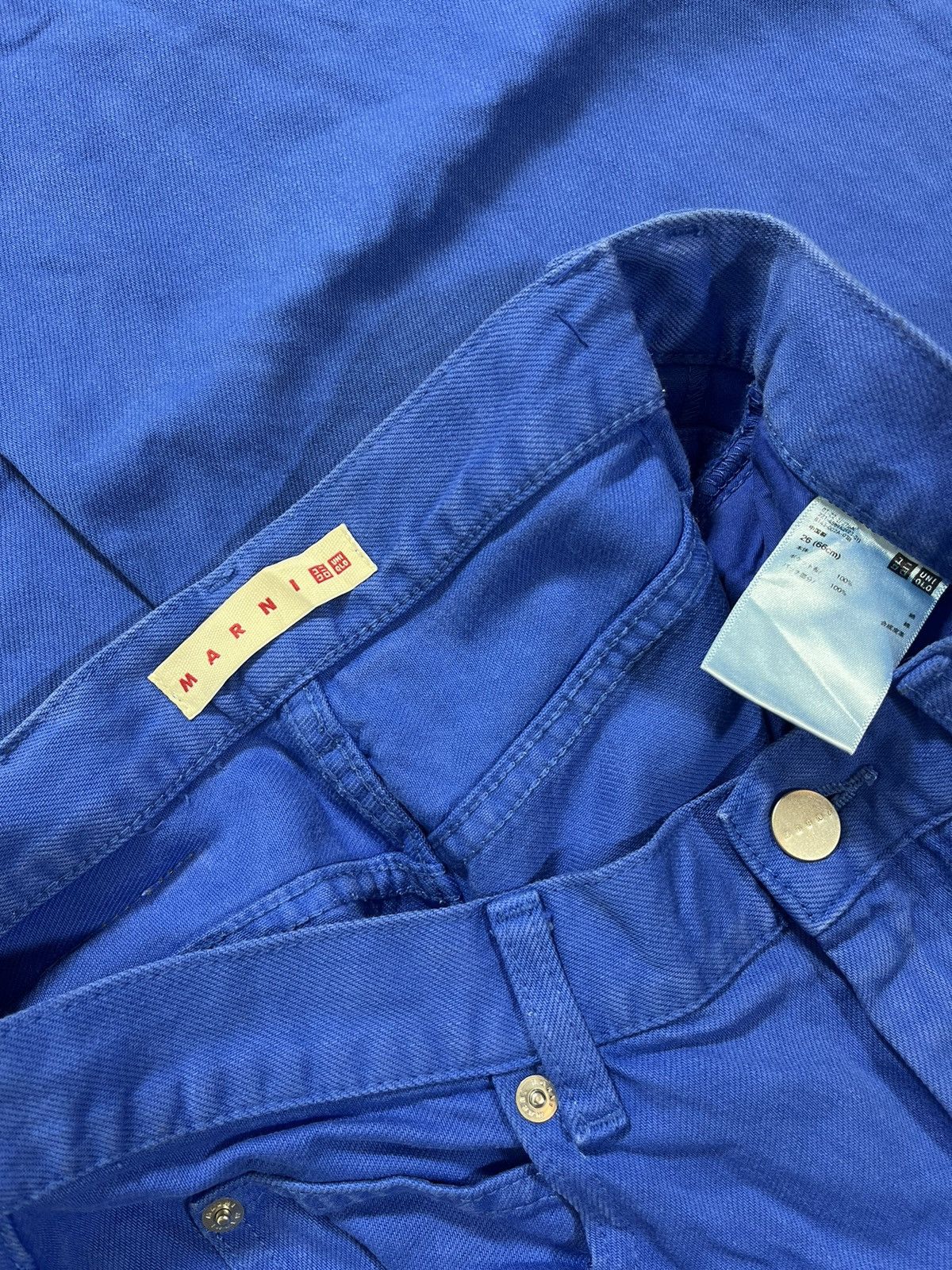 Marni × Uniqlo Uniqlo x Marni Highwaist Electric Blue Baggy Jeans Size US 29 - 18 Thumbnail