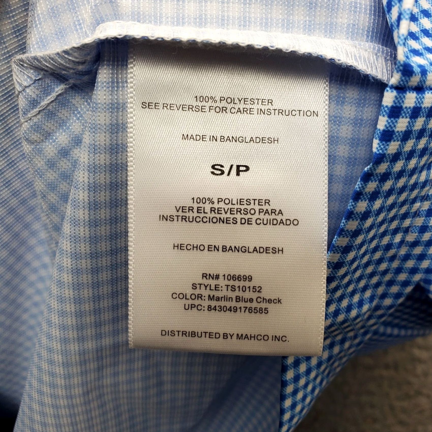 Habitat Habit River Fishing Shirt Mens Small Multi Gingham Vented Back Collar Button Up Size US S / EU 44-46 / 1 - 5 Thumbnail