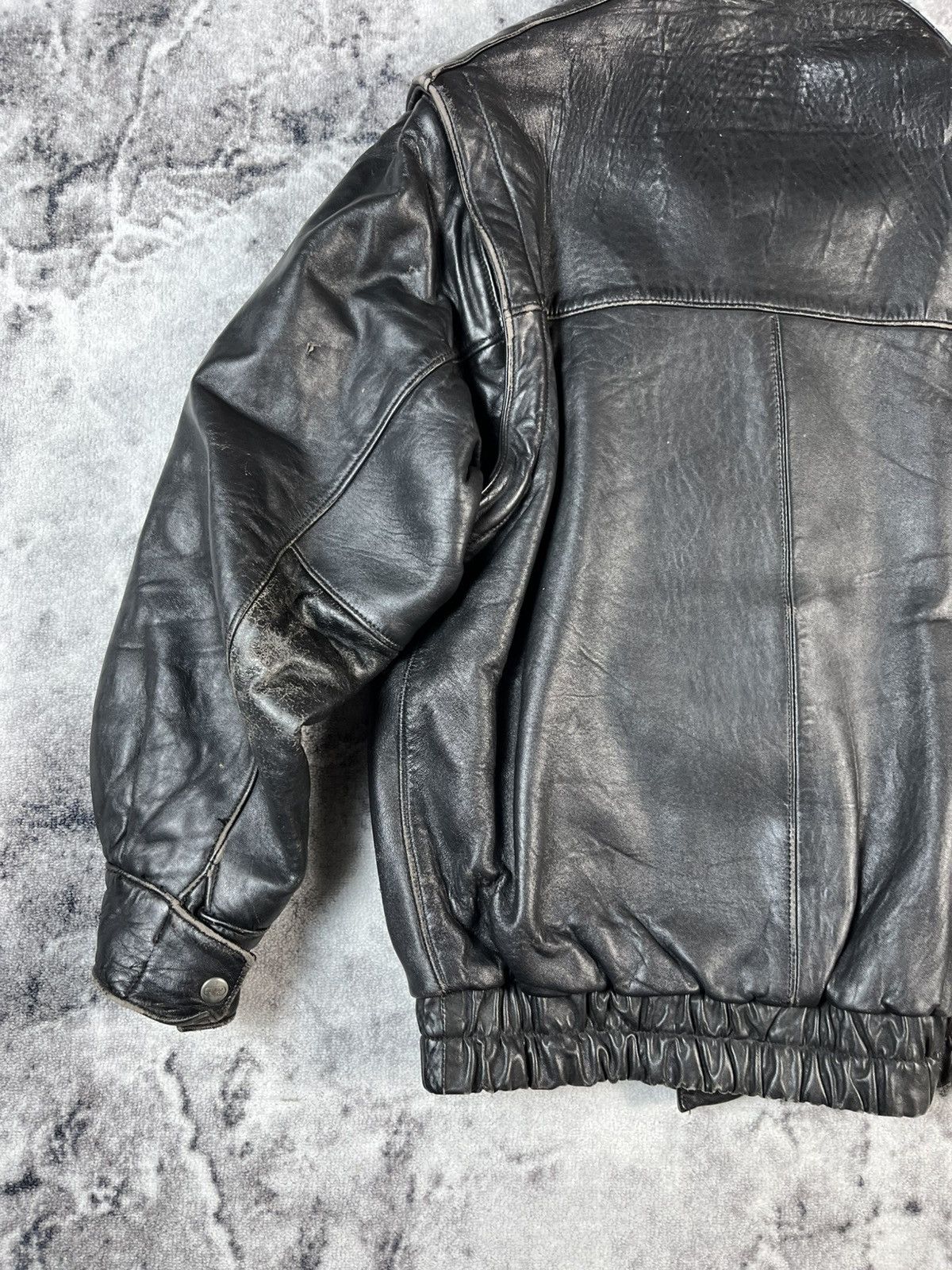 Other Vintage Segura Leather Bomber Jacket France 90s Black Size US M / EU 48-50 / 2 - 17 Thumbnail