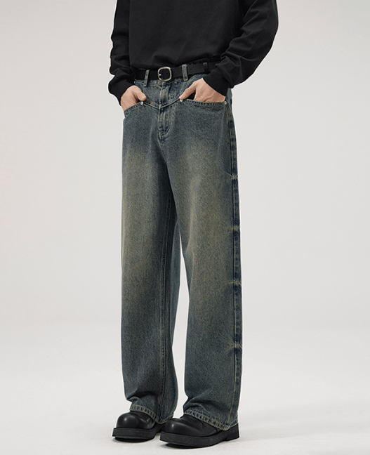Japanese Brand × Jean American street retro lightning loose straight baggy jeans Size US 32 / EU 48 - 2 Thumbnail