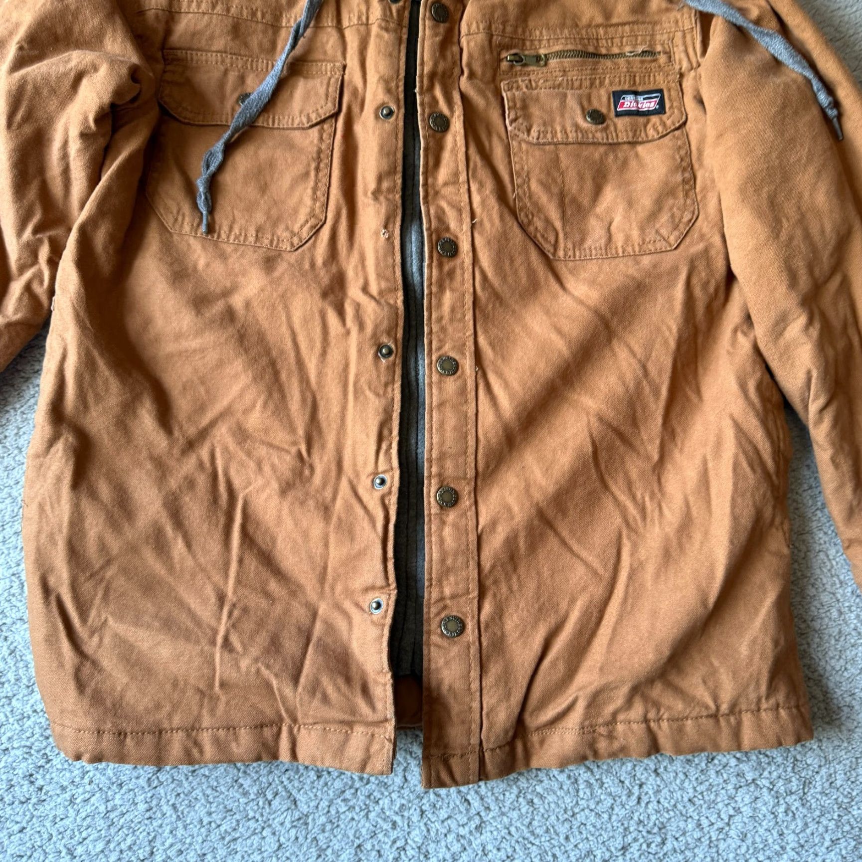 Dickies Dickies Jacket Mens Small Brown Shacket Hooded Insulated Chore Barn Size US S / EU 44-46 / 1 - 6 Thumbnail