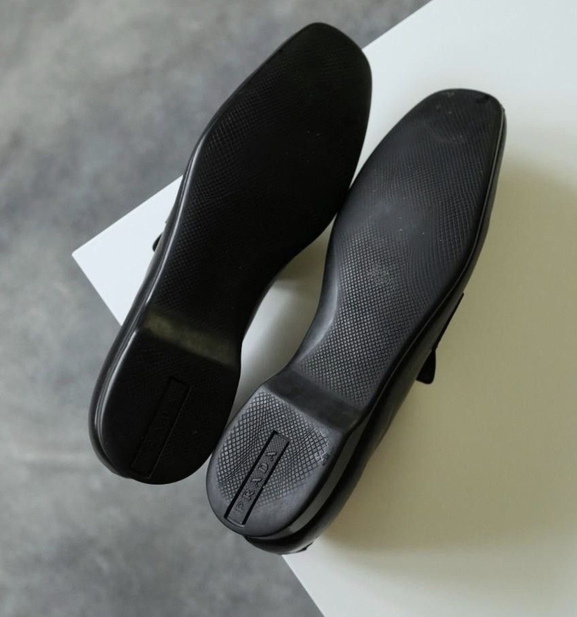 Prada PRADA Black Triangle Logo Leather Loafers EU 42 Size US 9 / EU 42 - 5 Thumbnail