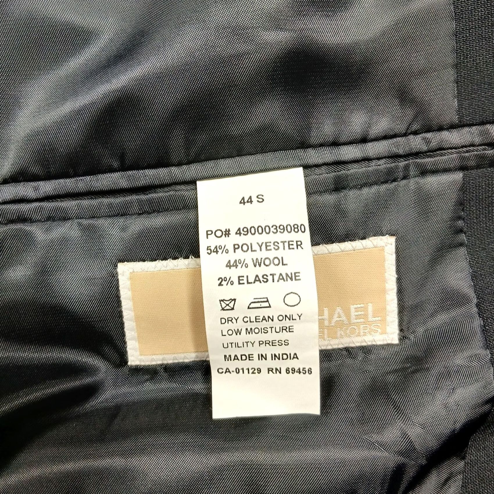 Michael Kors Michael Kors Sport Coat Mens 44 Short Navy Wool Blend Stretch Two-Button Notch Lapel Suit Jacket Coat Shirt Blazer Size US 44 / EU 60 - 5 Thumbnail