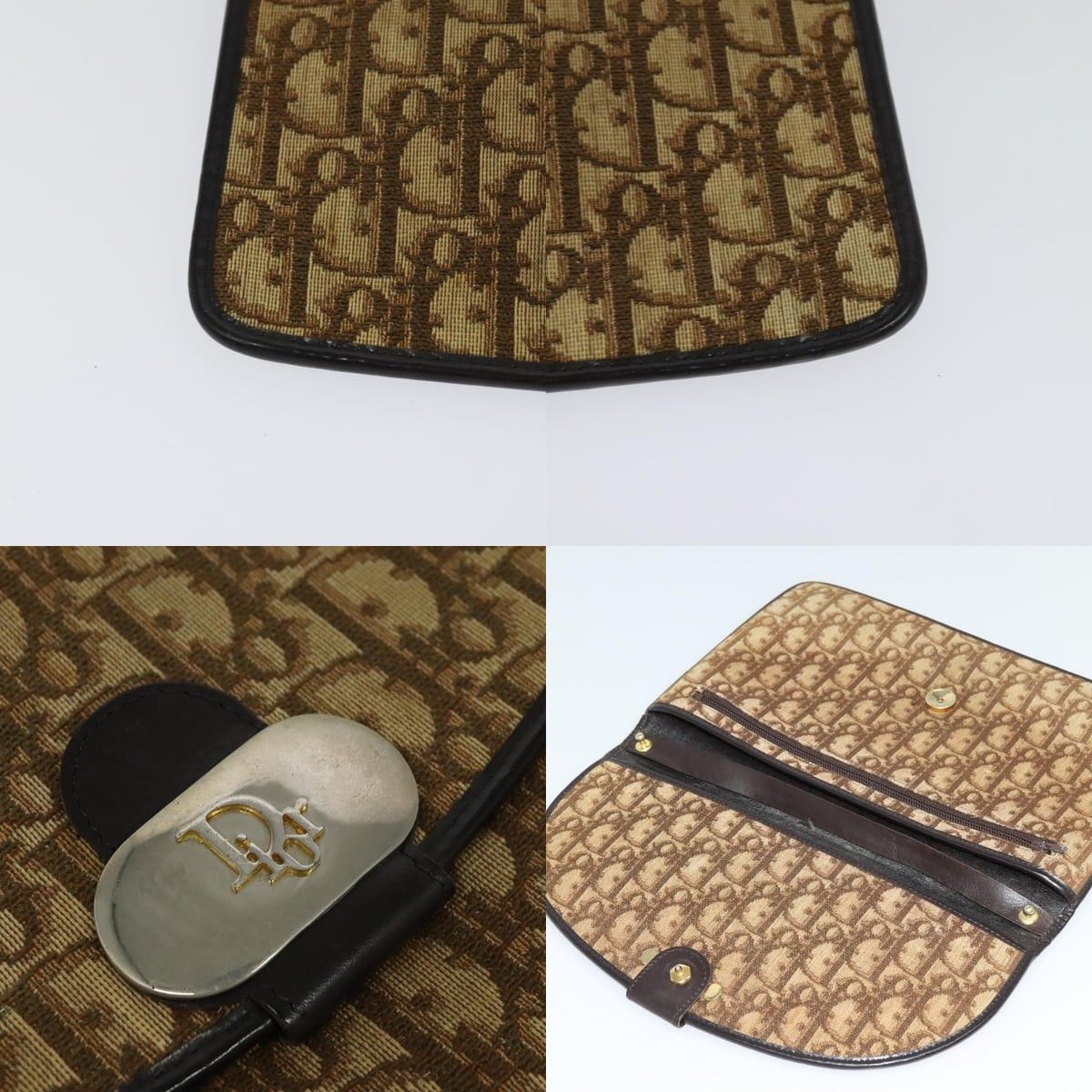 Dior DIOR Trotter Canvas Shoulder Bag Brown Size ONE SIZE - 10 Thumbnail