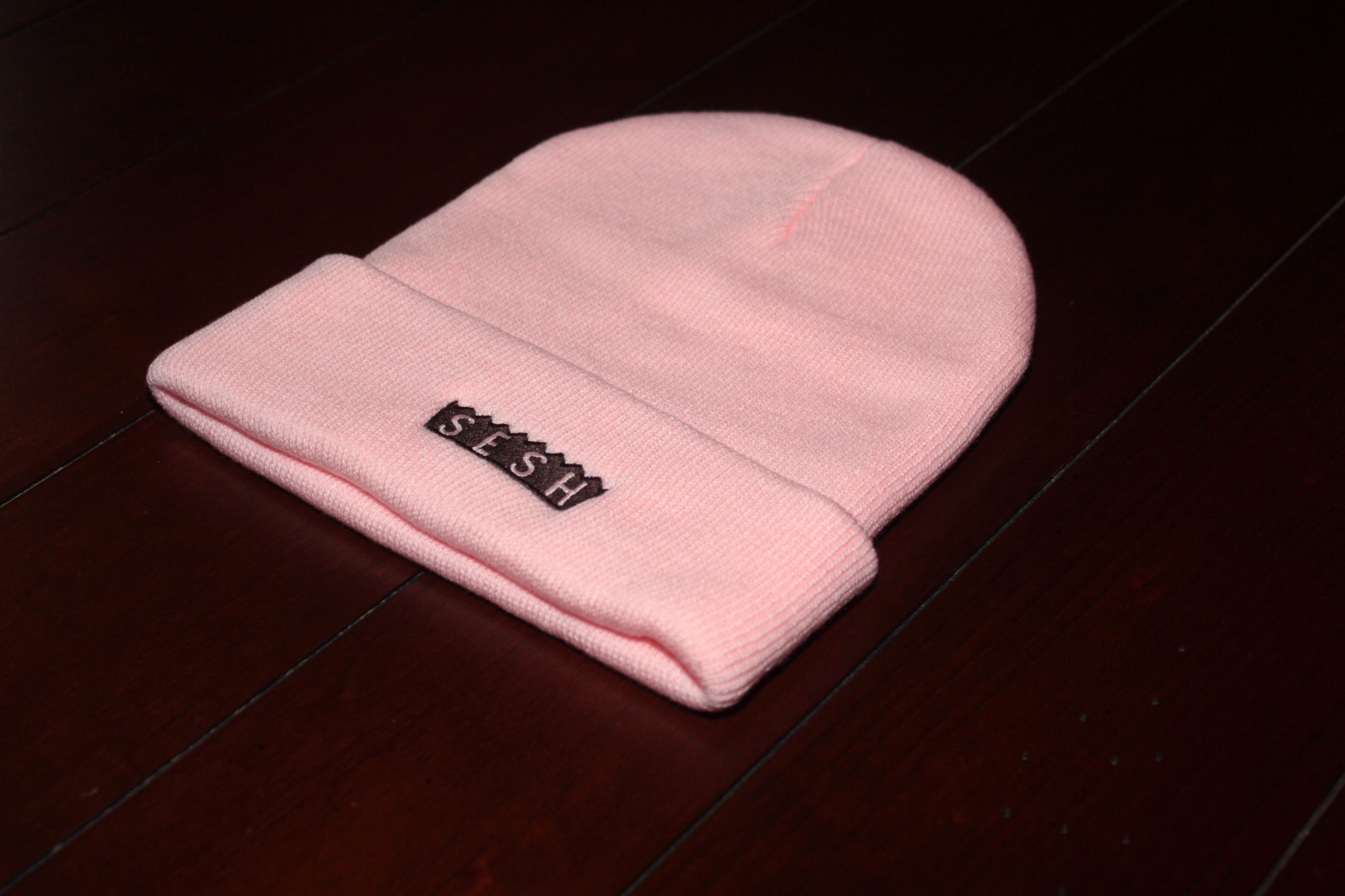 image of Bones x Team Sesh Teamsesh 'simplesesh' Embroidered Beanie (Pink), Men's