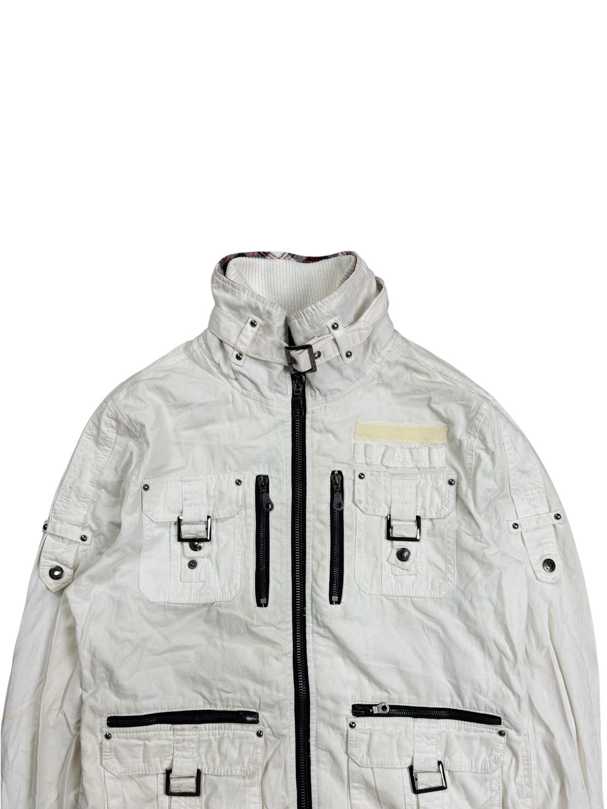 BUFFALO BOBS 2000s In The Attic - Apocalypse Style White Cargo Jacket Size US M / EU 48-50 / 2 - 7 Thumbnail
