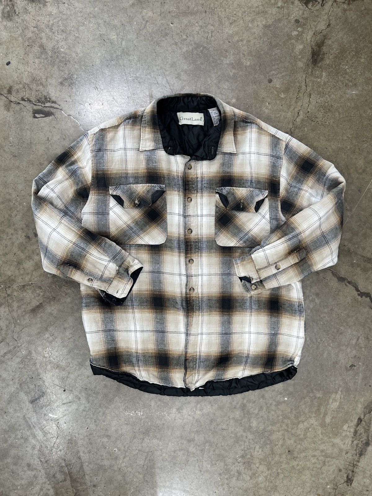 Vintage Vintage Great Land Flannel Jacket Large Size US L / EU 52-54 / 3 - 2 Thumbnail