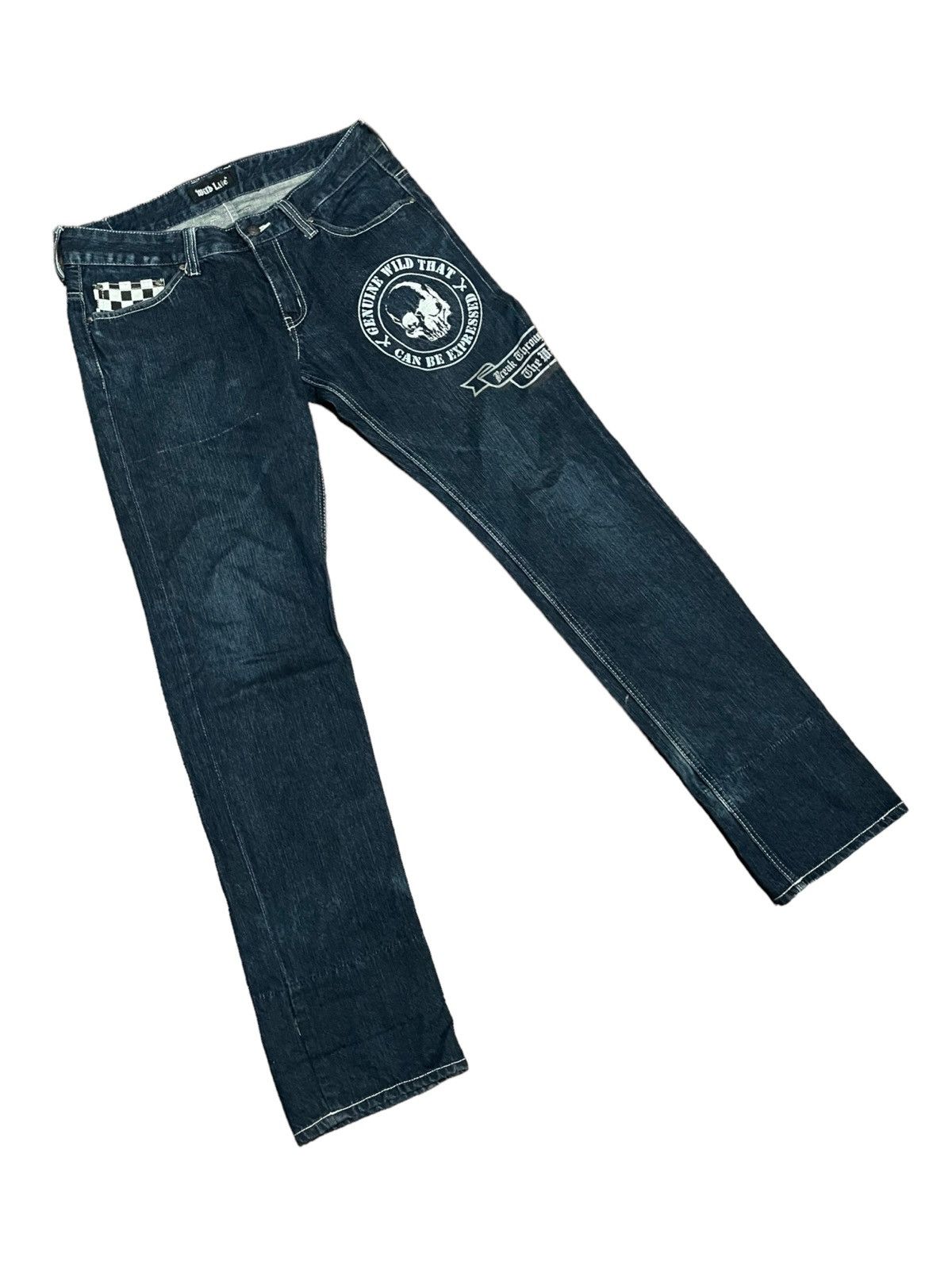 If Six Was Nine × Japanese Brand Japanese Wild Life Skull Jeans Size US 34 / EU 50 - 3 Thumbnail
