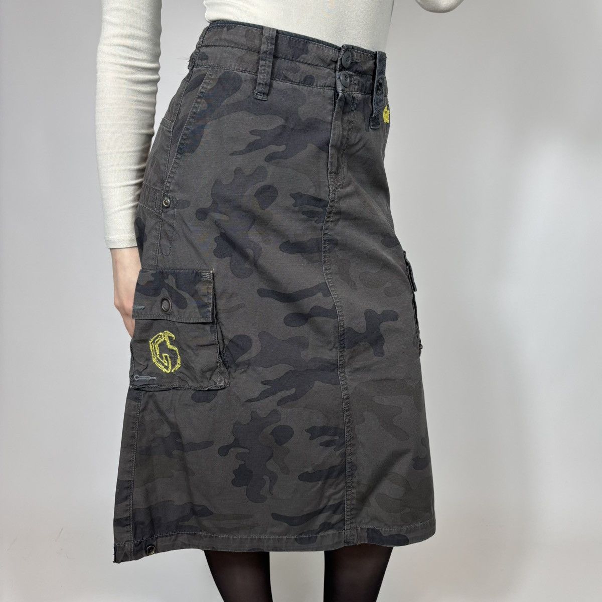 G-Star Vintage Y2K G STAR Camo Cargo Maxi Skirt Japanese Style Size 26" / US 2 / IT 38 - 1 Thumbnail