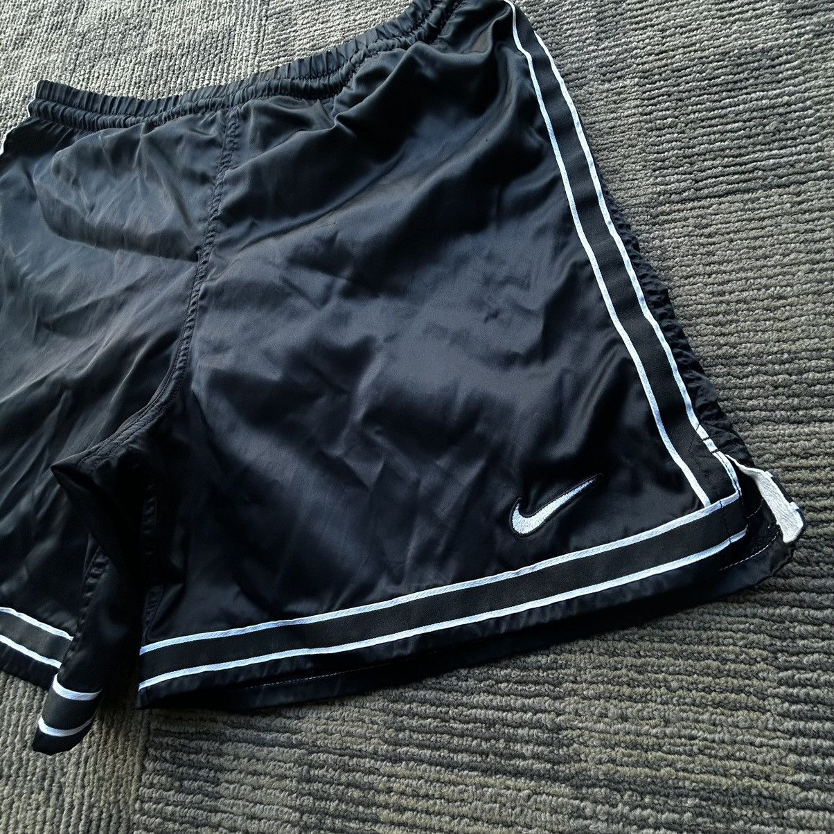 Nike Vintage Y2K Nike Black Nylon Embroidered Swoosh Shorts Size US 32 / EU 48 - 2 Thumbnail