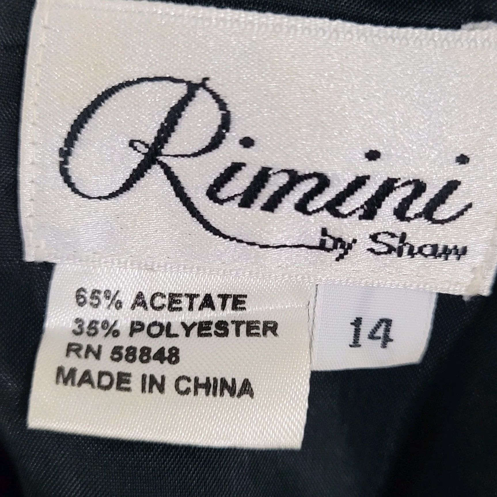 Vintage VTG Rimini Black Long Sleeve Beaded Dress Jacket Shift Size XL / US 12-14 / IT 48-50 - 3 Thumbnail