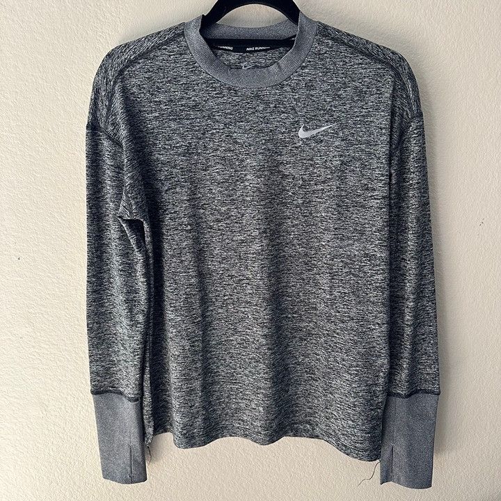 Nike Nike Dri-Fit Long Sleeves Workout Clothes Gray Running Gym Size S / US 4 / IT 40 - 1 Thumbnail