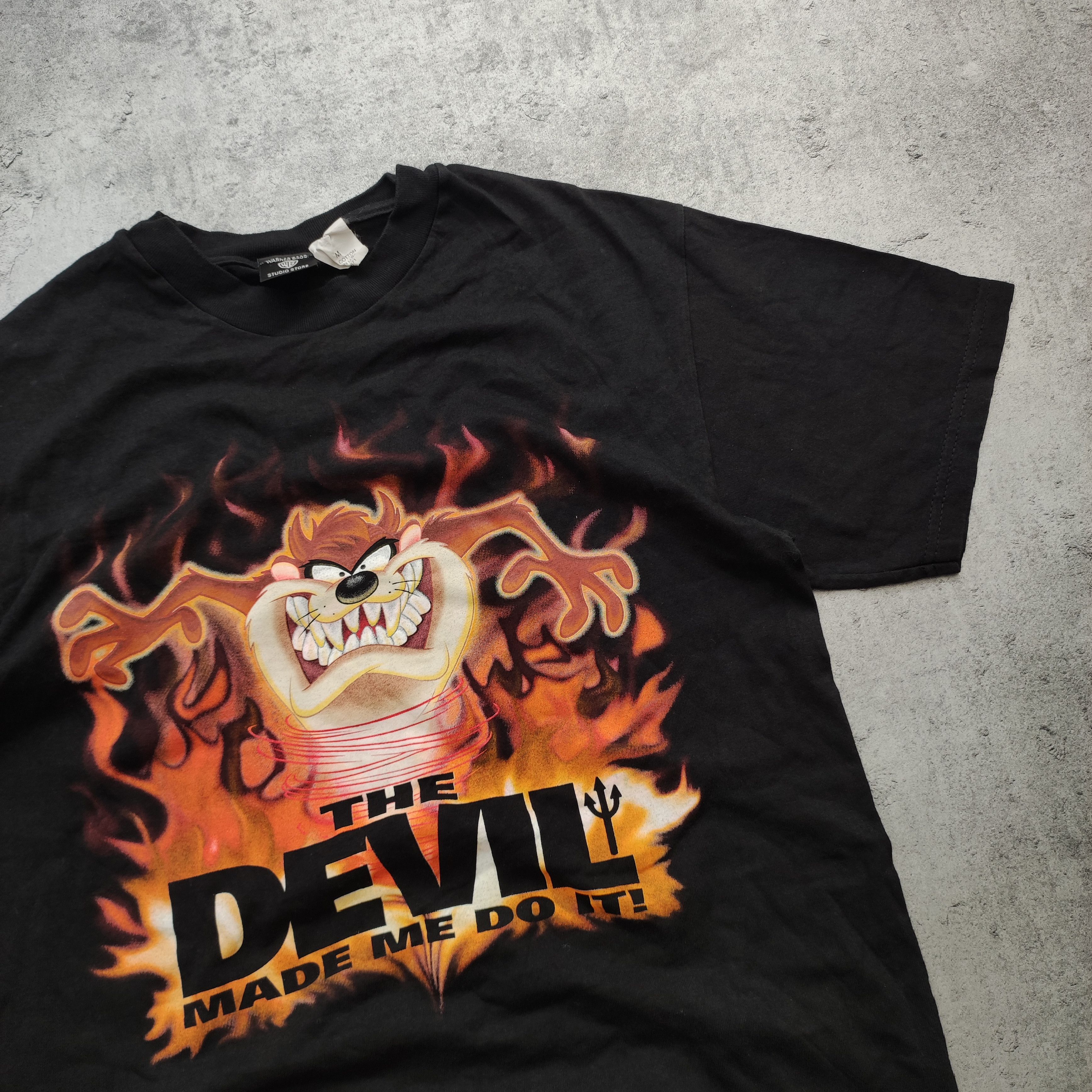 Vintage × Warner Bros RARE 90s 1998 OG Warner Bros The Devil Promo Tee Size US M / EU 48-50 / 2 - 3 Thumbnail