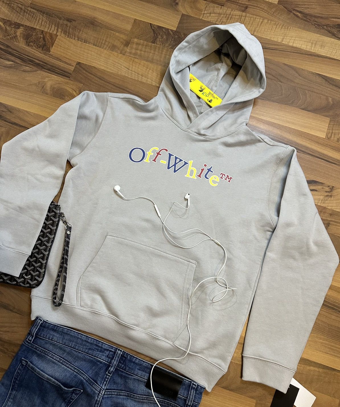 Off-White Off-White Hoodie Grey | Kids Size fits S/M | New with Tags Size US M / EU 48-50 / 2 - 6 Thumbnail