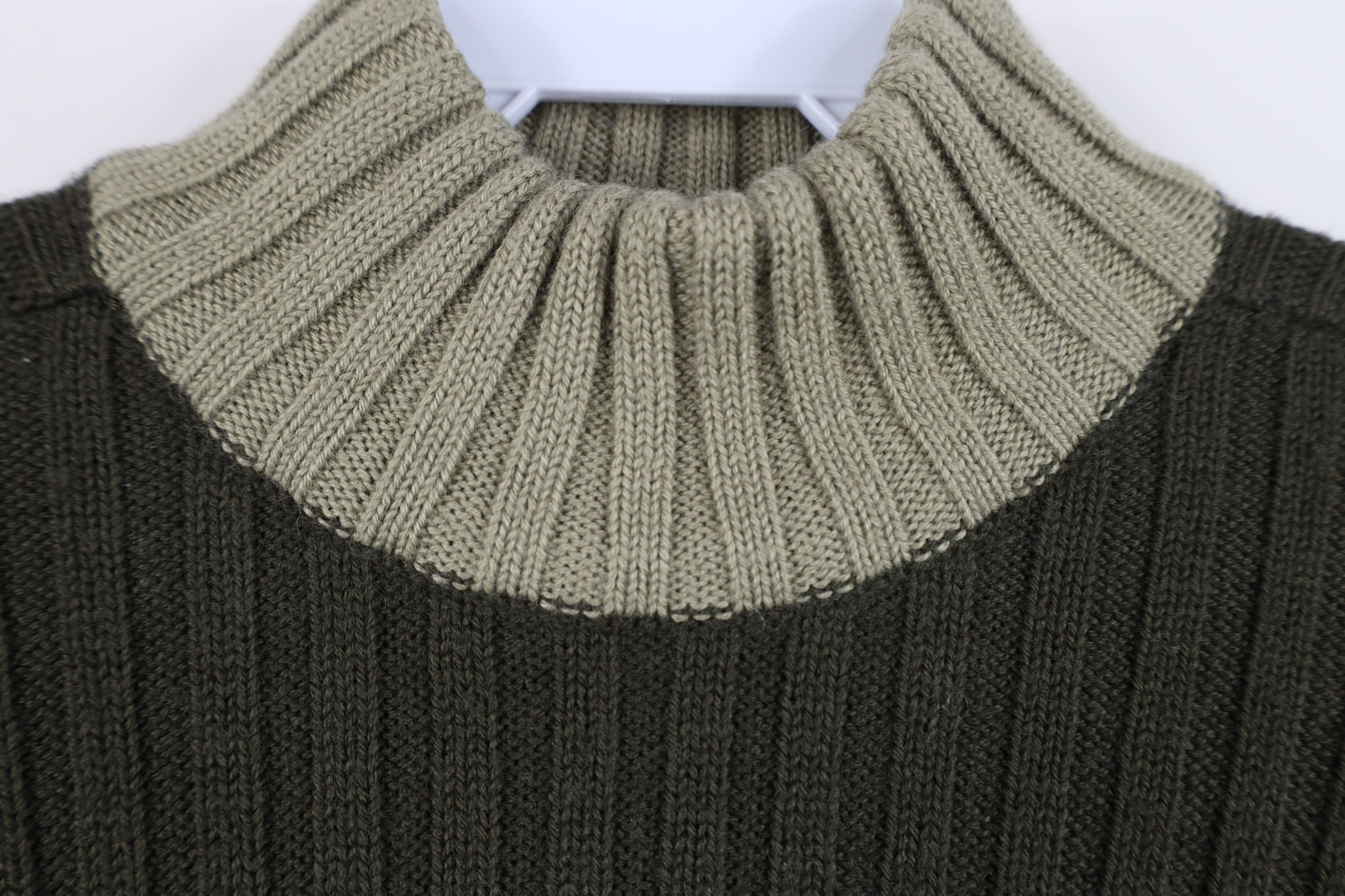 Vintage Vintage 90s Babydoll Wool Blend Chunky Ribbed Knit Sweater Size M / US 6-8 / IT 42-44 - 4 Thumbnail