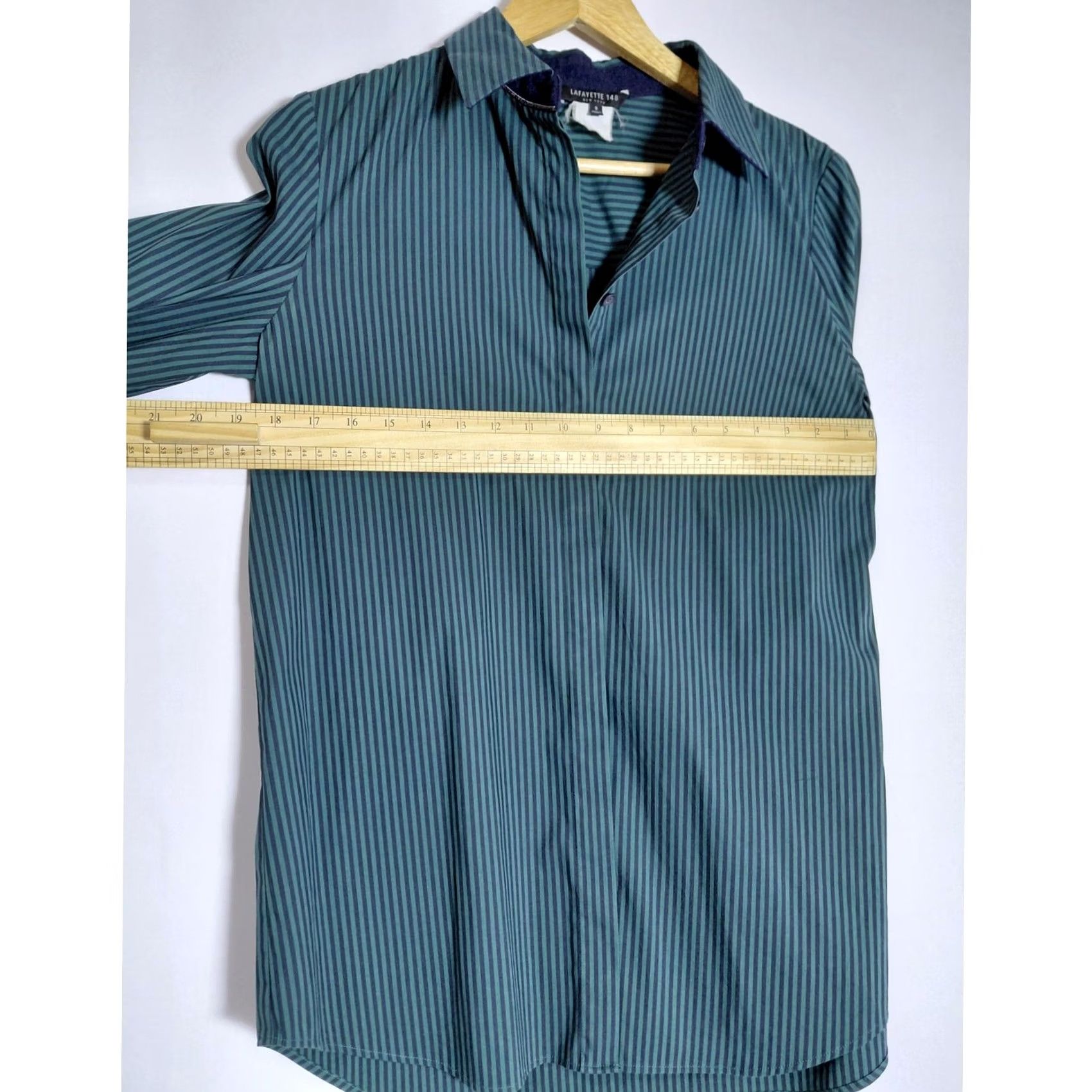 Vintage LAFAYETTE 148 NEW YORK Green Solid Knit Blouse Long Sleeve Women Size S Size S / US 4 / IT 40 - 7 Thumbnail