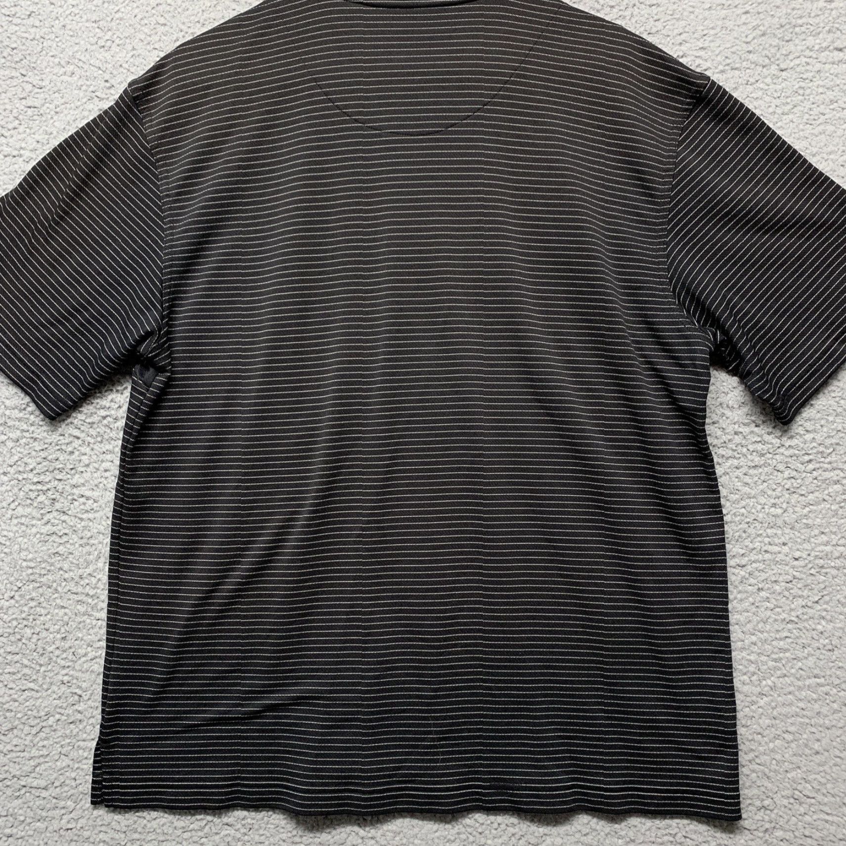 Vintage Grand Slam Polo Shirt Men's XL Black with White Stripe Pattern Shirt X-Large Polo Sports Golf Mens XL Black Stripe Size US XL / EU 56 / 4 - 6 Thumbnail