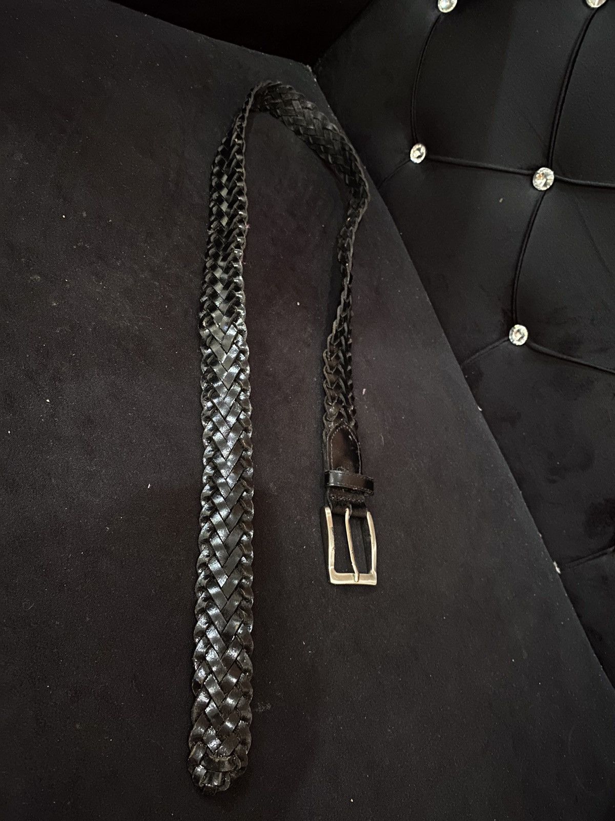 Leather Japanese Brand Braided Leather Buckle Belt Size ONE SIZE - 6 Thumbnail