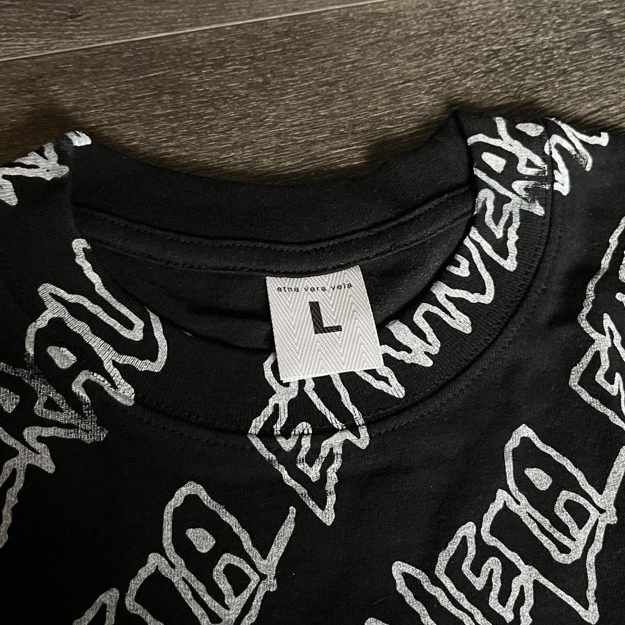 Other Fakemink Etna Vera Vela All Over Print S/S Black Tee Shirt Size US L / EU 52-54 / 3 - 5 Thumbnail
