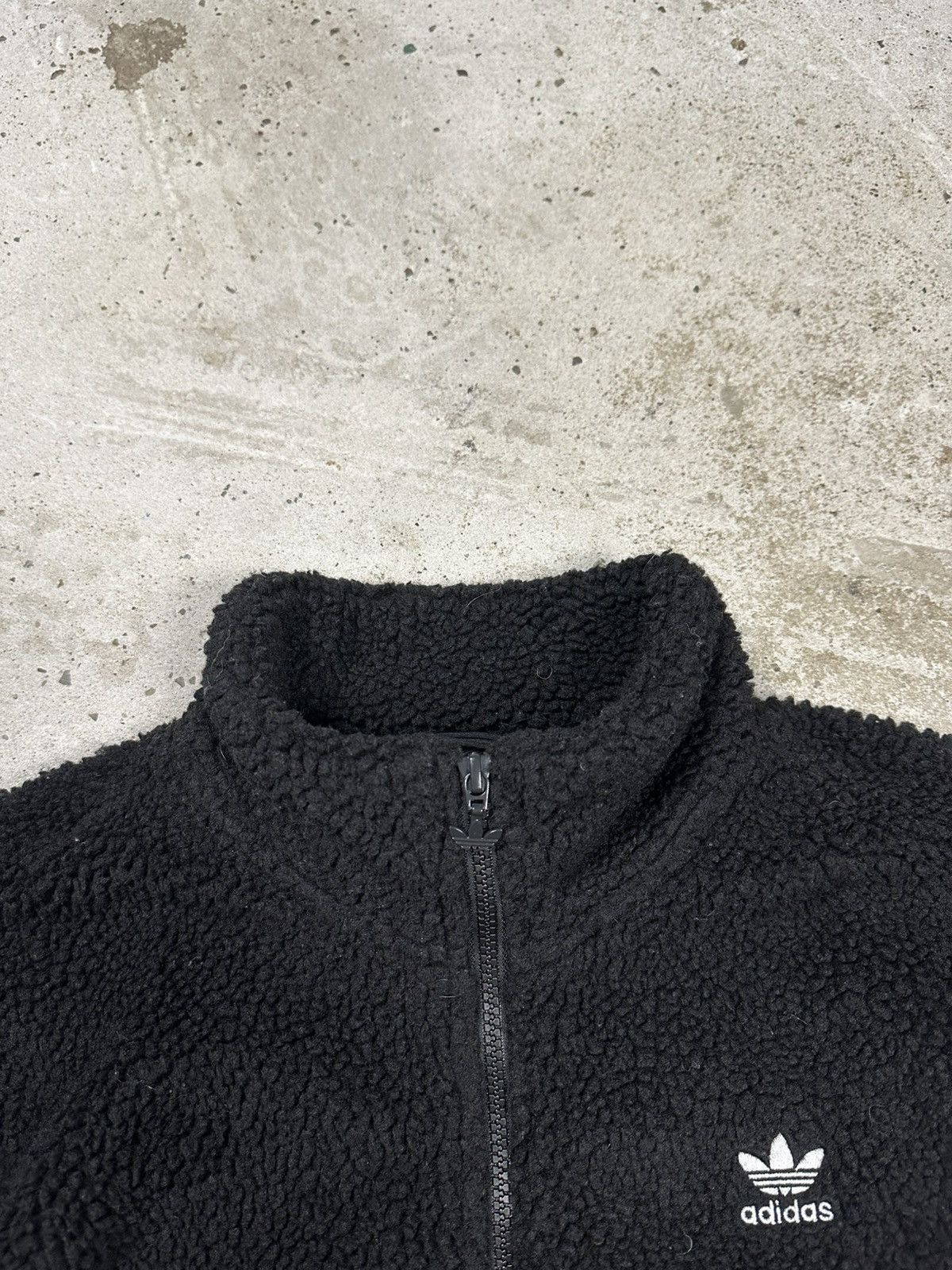 Adidas Adidas Fleece Cropped Half Zip Sweatshirt Boxy Fit Sherpa Size S / US 4 / IT 40 - 7 Thumbnail