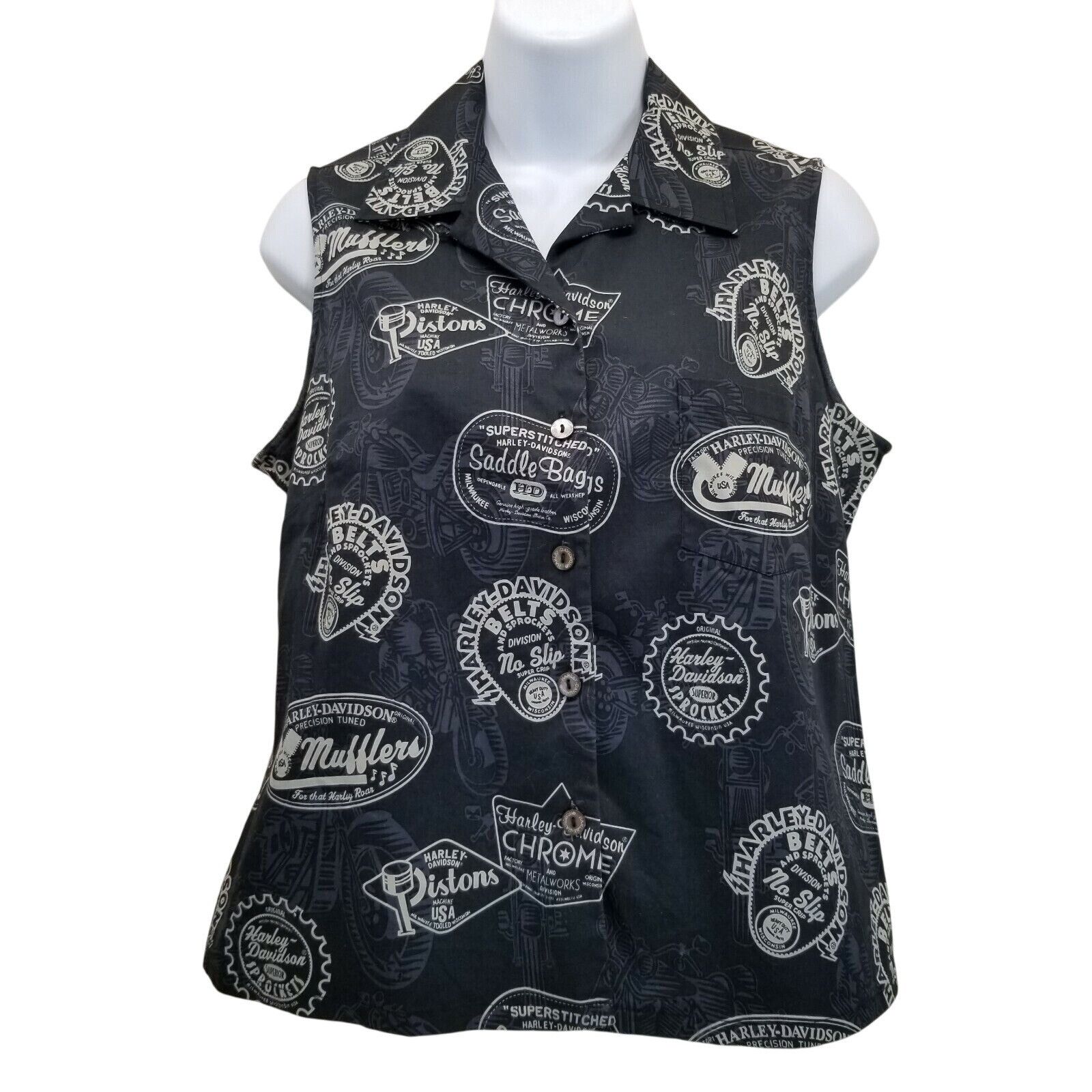 Harley Davidson Harley Davidson Tori Richard S Shirt Top Blouse Sleeveless B Size S / US 4 / IT 40 - 1 Thumbnail