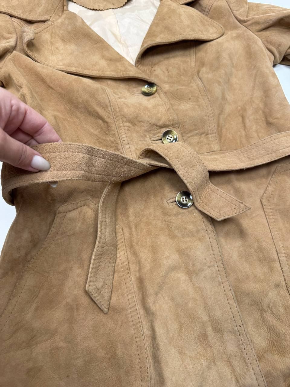 Vintage vintage suede coat for women Size L / US 10 / IT 46 - 6 Thumbnail