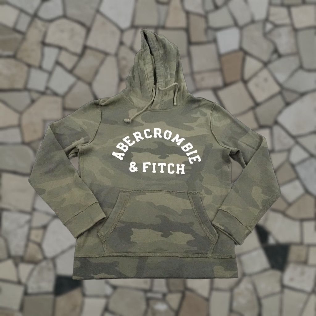Abercrombie & Fitch VINTAGE Abercrombie & Fitch Hoodie Mens XS Green Camouflage Pullover Fleece Sweatshirt Y2K Size US XS / EU 42 / 0 - 1 Thumbnail