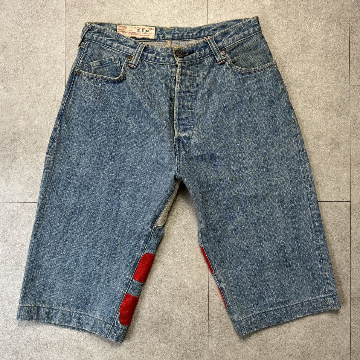 Evisu Evisu Face Half Denim Jeans Pants Size US 31 - 2 Thumbnail