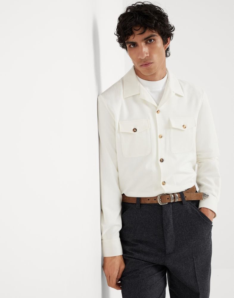 Brunello Cucinelli o1w1db10925 Shirt in White Size US S / EU 44-46 / 1 - 3 Thumbnail
