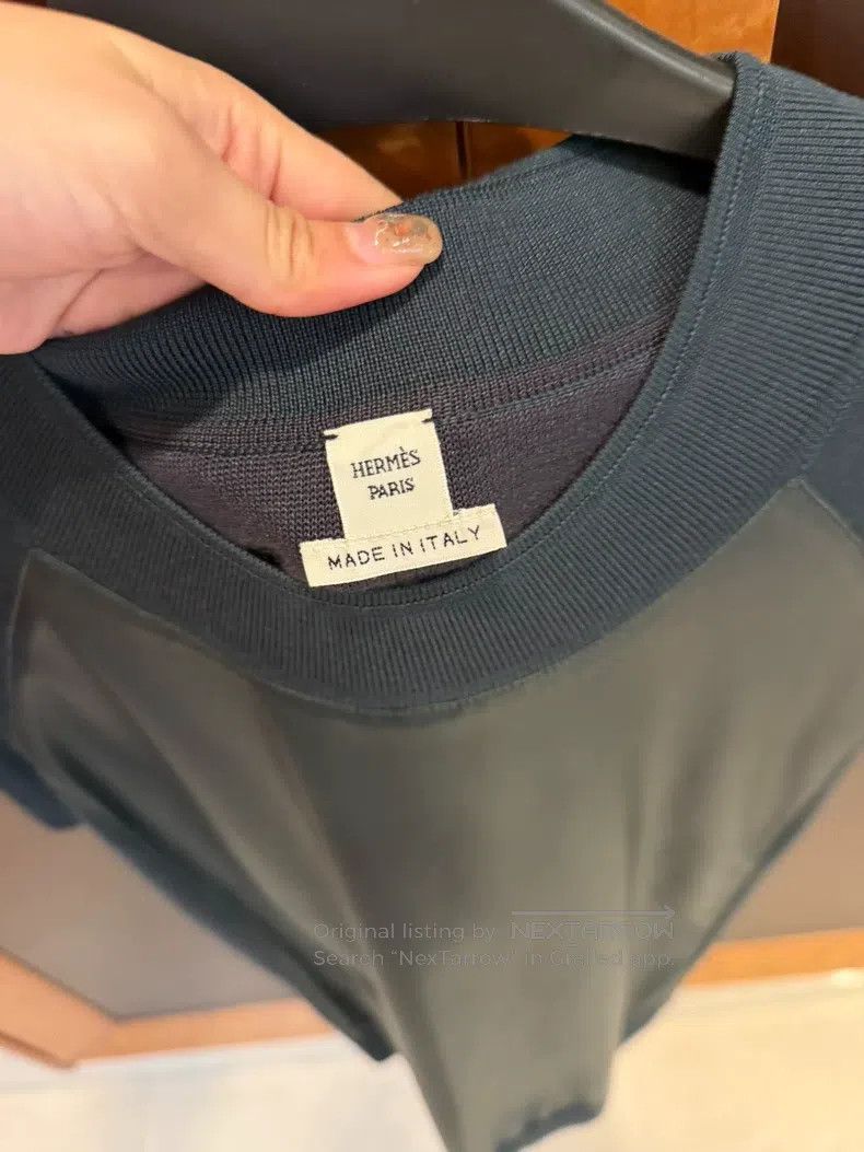 Hermes Hermes Leather Patch Short Sleeve Size XXS / US 00 / IT 34 - 2 Thumbnail